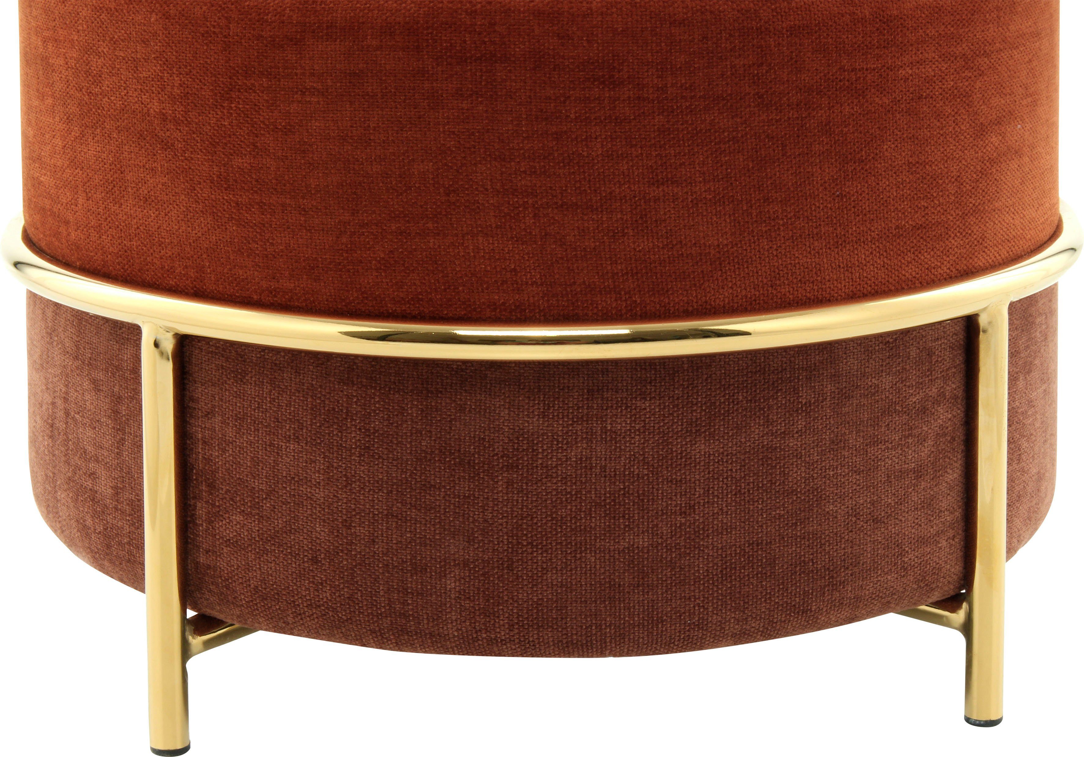 Kayoom ZitHocker Matilda 225, comfortabele ronde vorm, gezellige design-hocker (1 stuk)