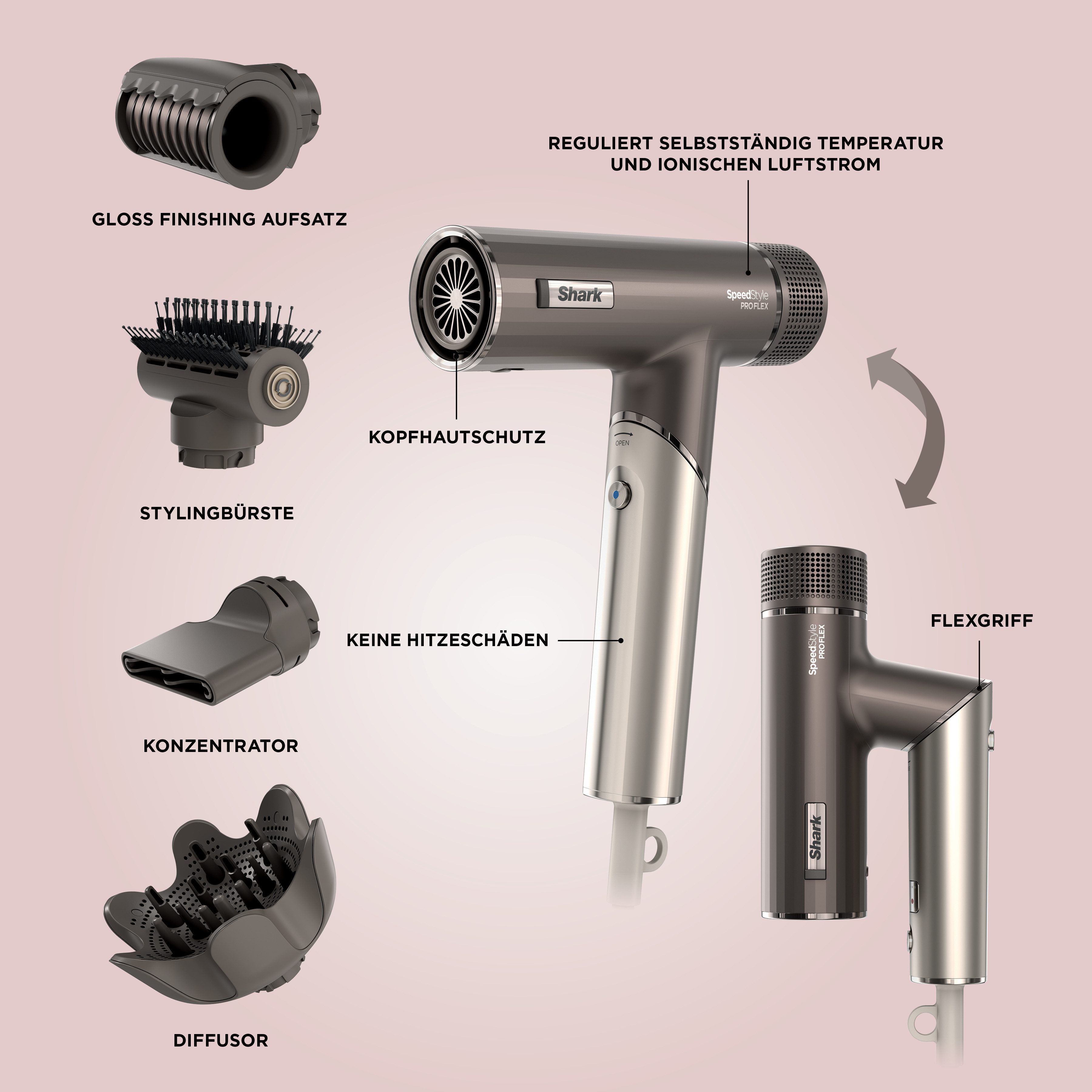 Shark Haardroger SpeedStyle Pro HD542EU