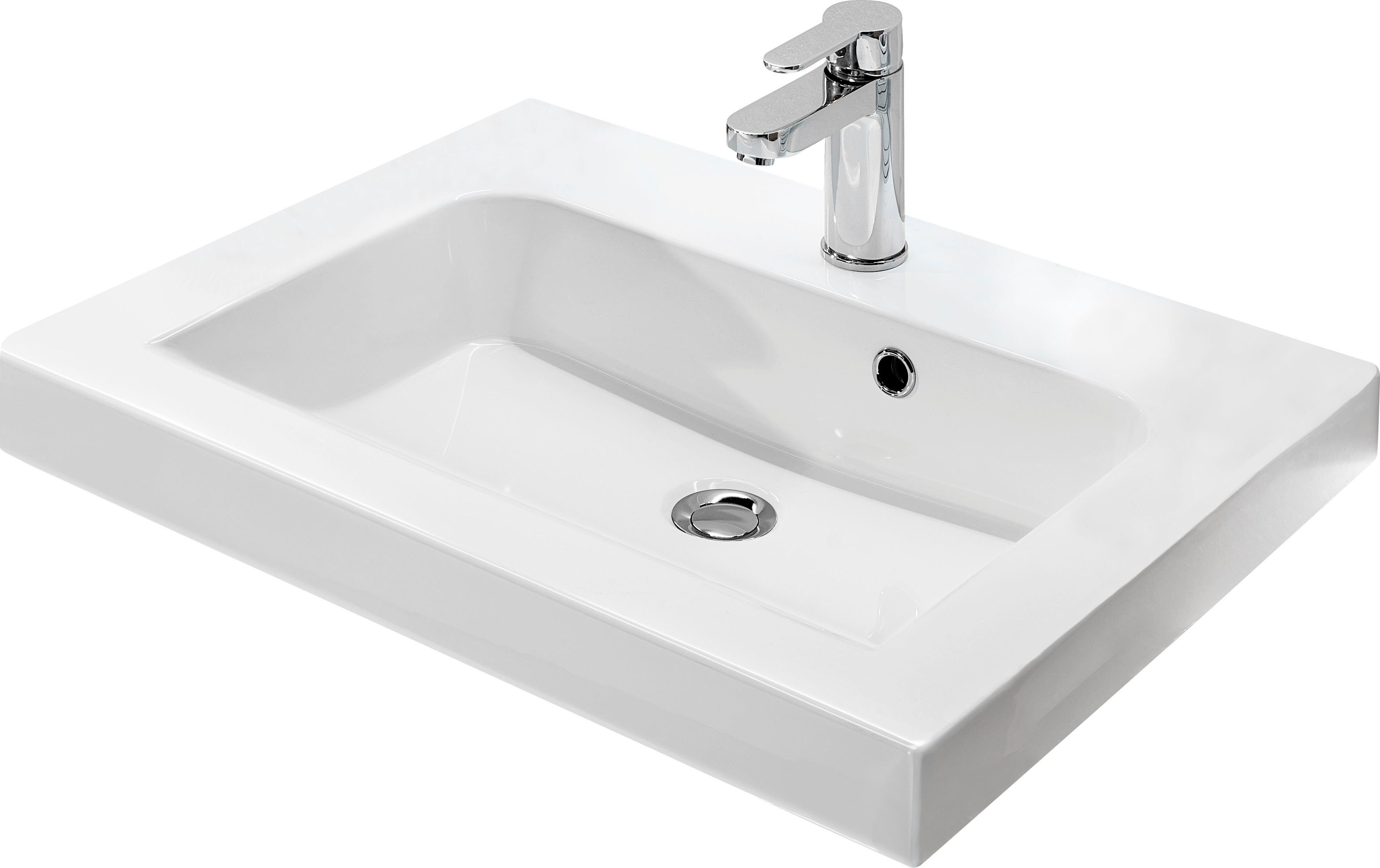 Saphir Badkamerserie Balto sprint, wastafelmeubel met mineraalmarmeren wastafel, 64,4 cm breed (1 stuk)