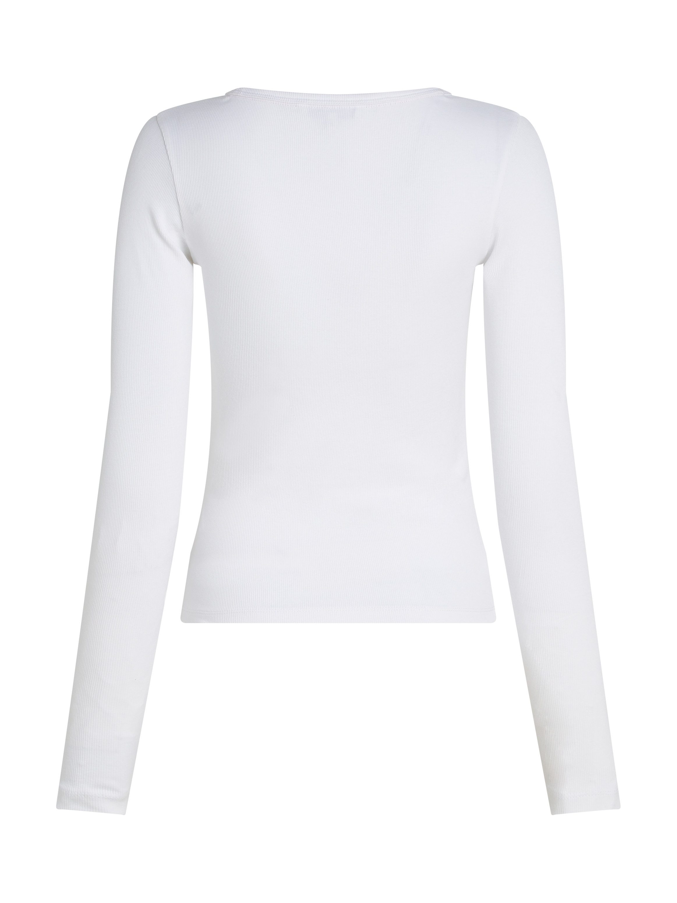 TOMMY JEANS Shirt met lange mouwen TJW SLIM ESSENTIAL RIB V LS