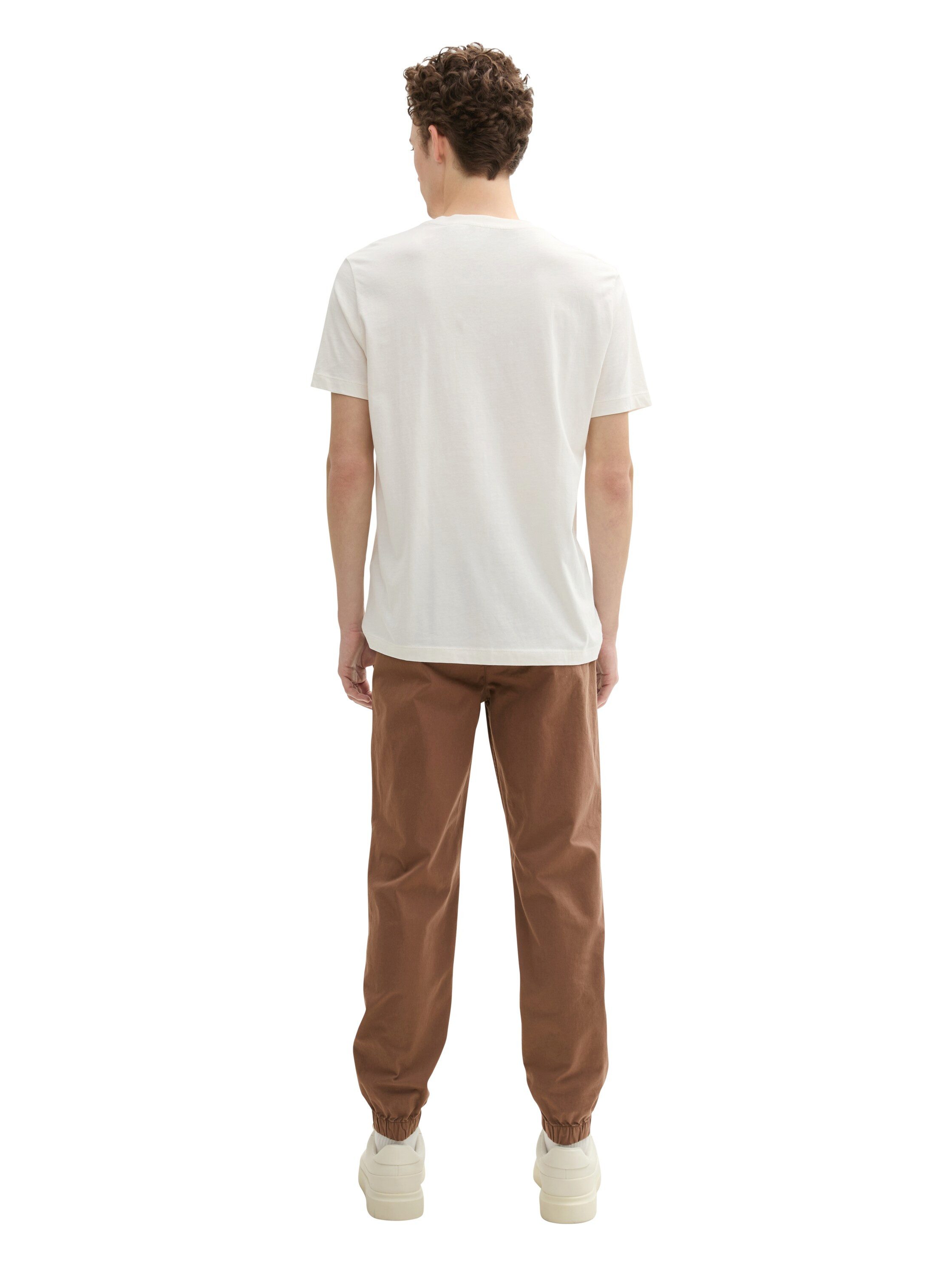 Tom Tailor Denim Chino met elastische band aan de broekspijp en bindband
