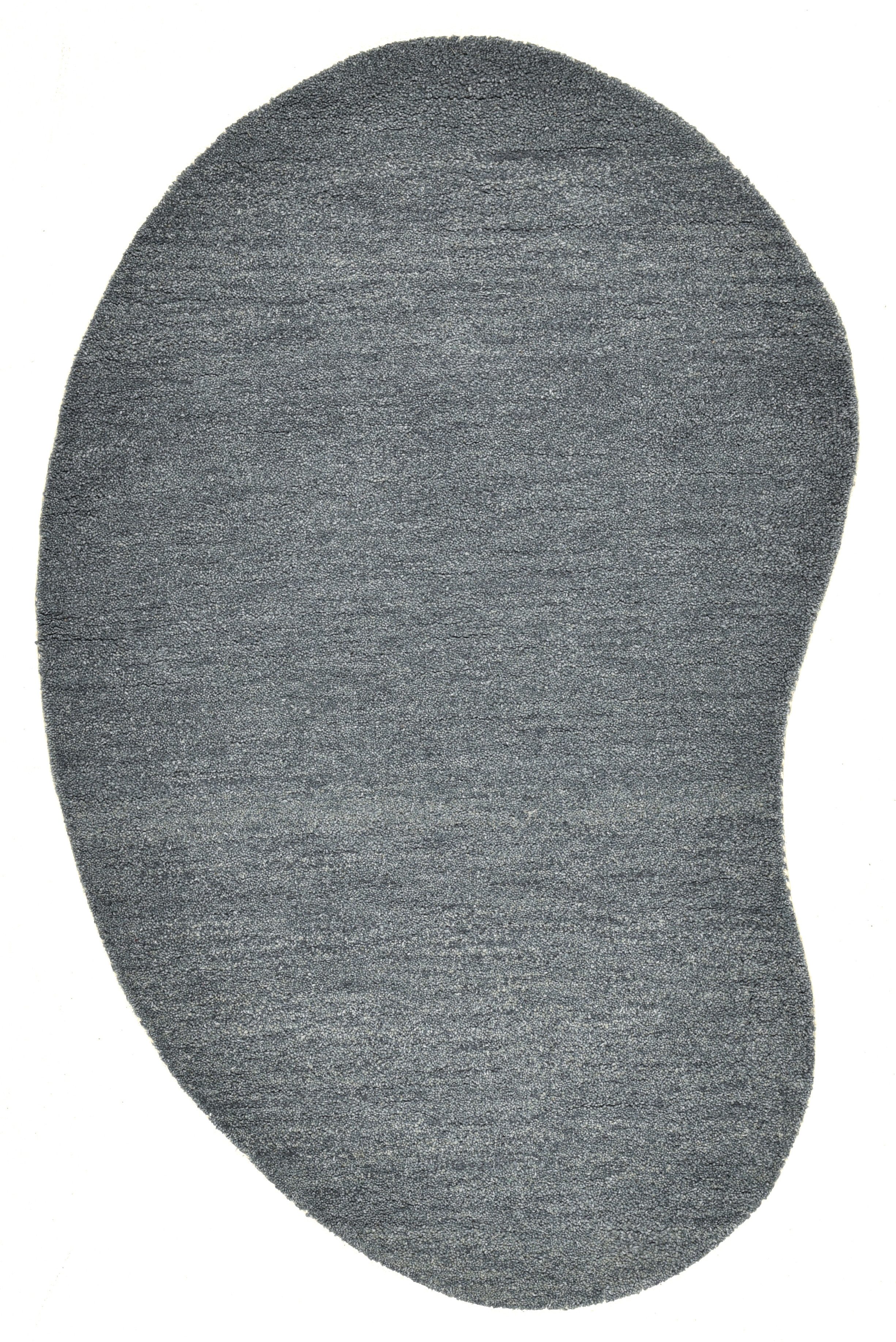 THEKO Wollen kleed Gabbeh uni, Handgeweven vloerkleed, mêlee, zuivere wol, met de hand geweven