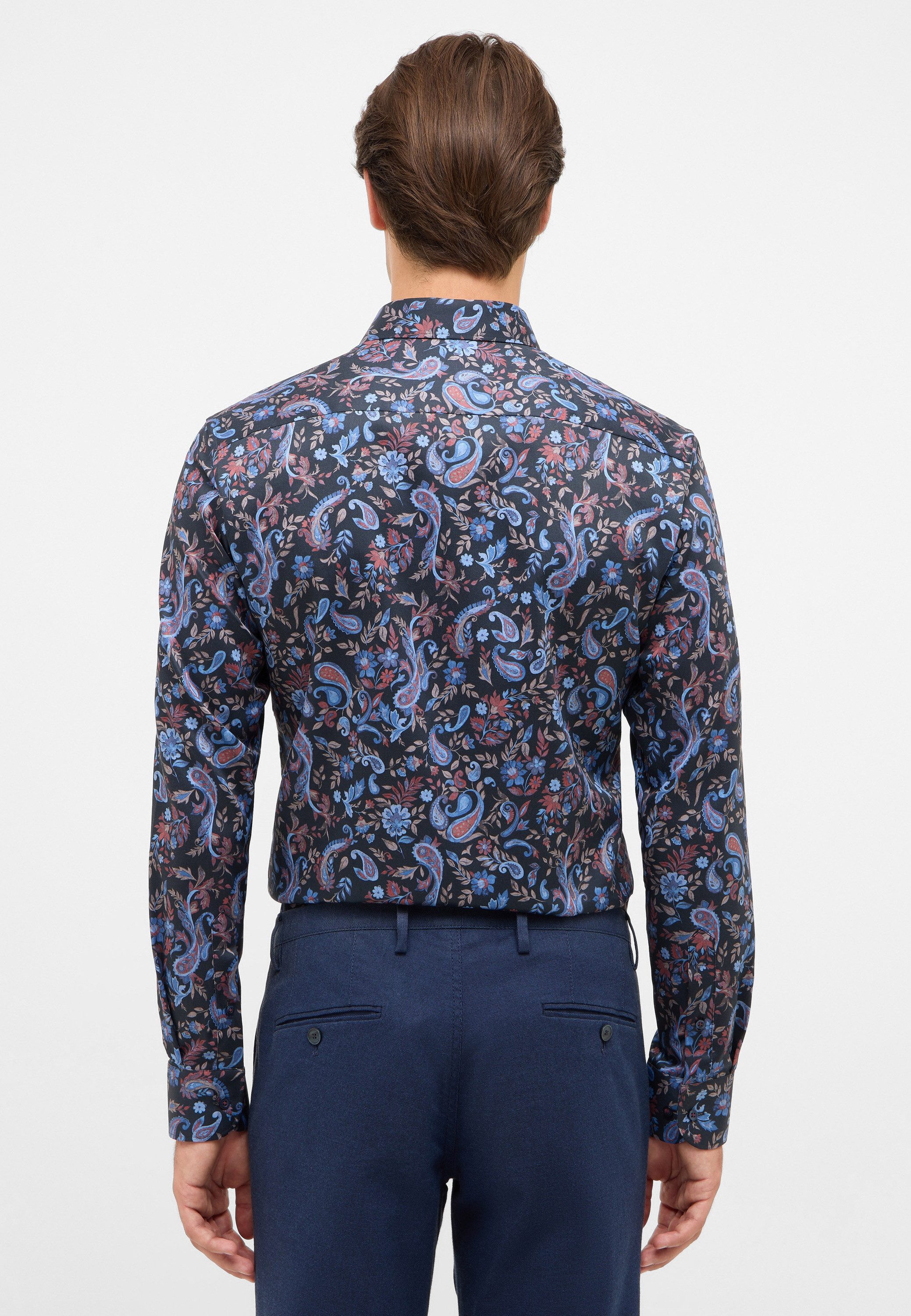 Eterna Overhemd met lange mouwen Slim fit NON IRON (strijkvrij)