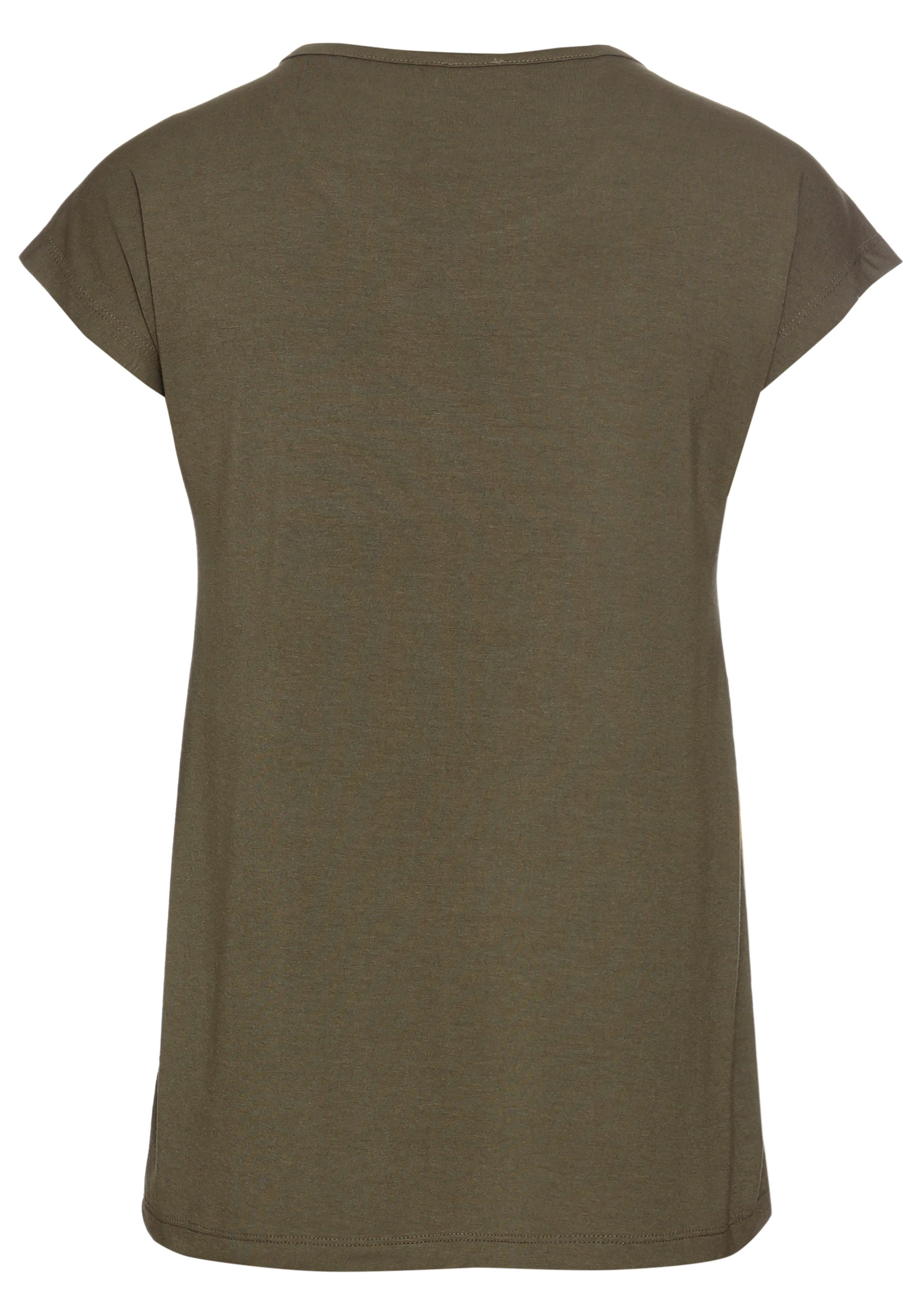 Laura Scott T-shirt Korte mouwen figuurvolgende pasvorm effen ronde hals