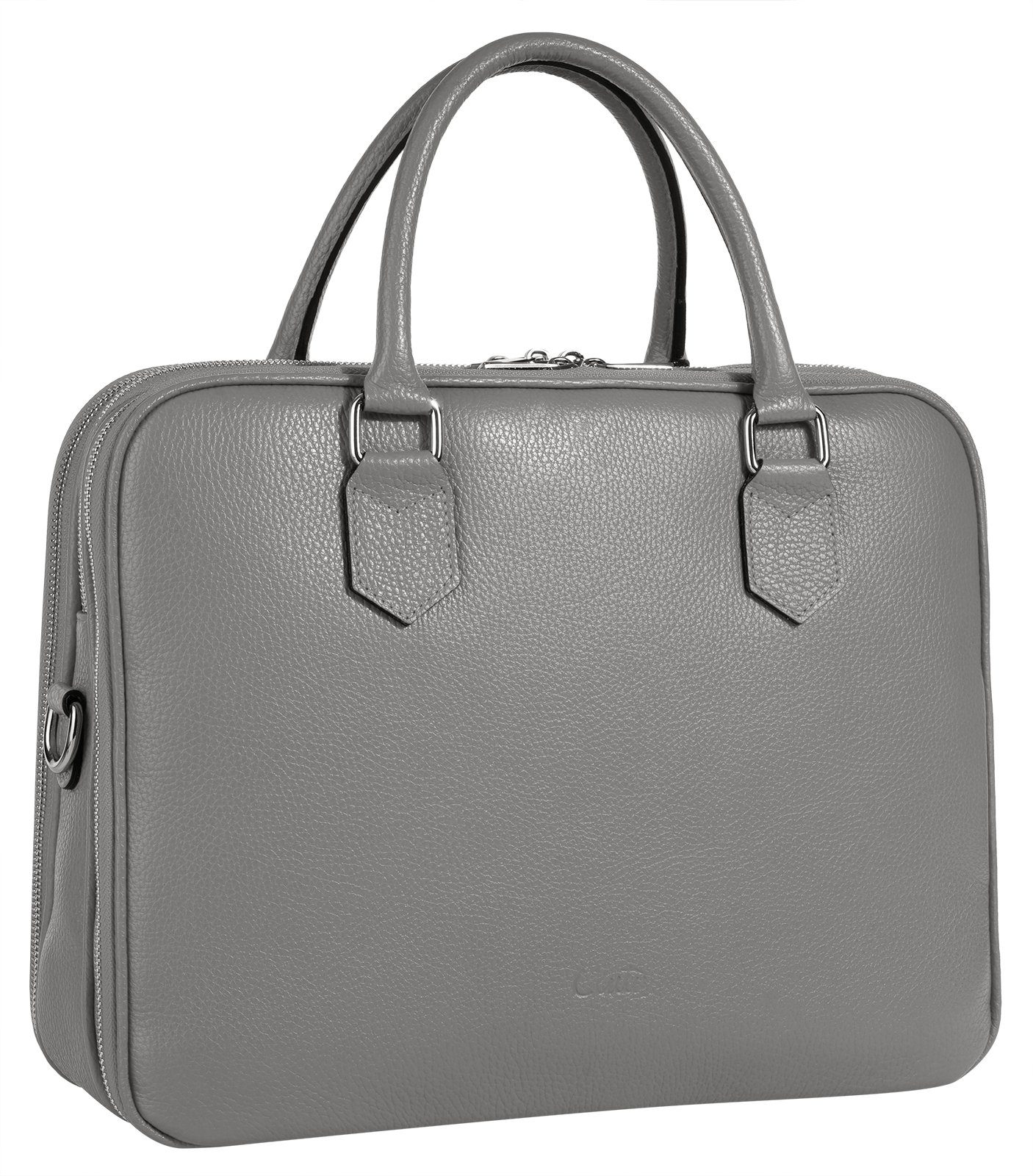 Cluty Aktetas echt leer, made in italy