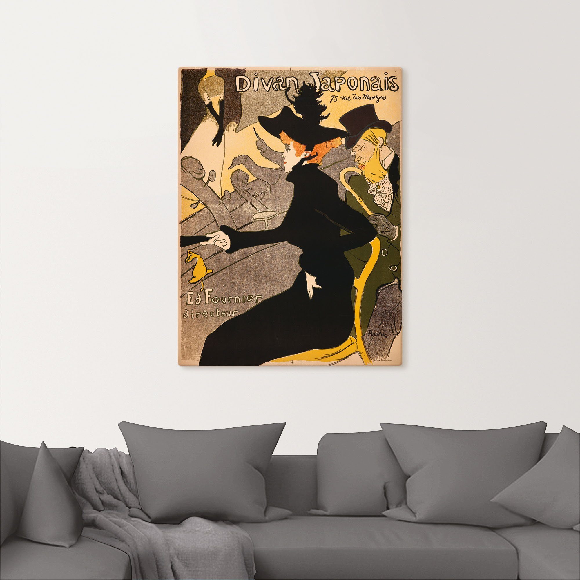 Artland Artprint op linnen Divan Japonais. Frankrijk, Parijs