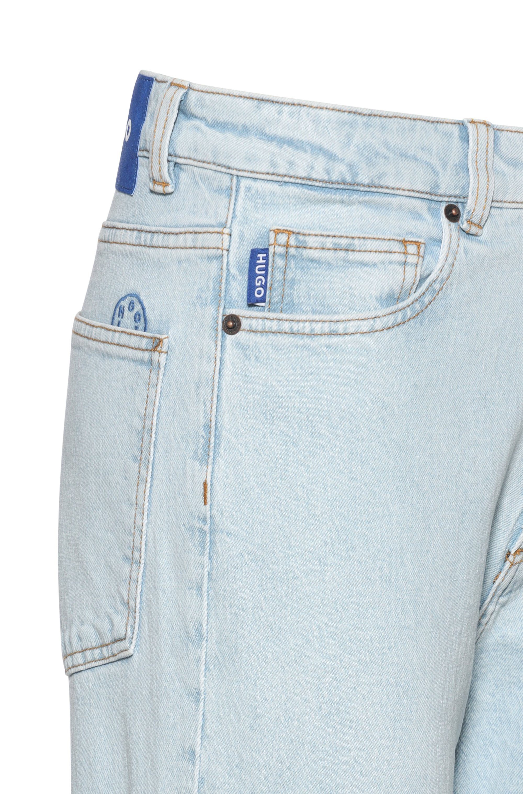 HUGO Blue Mom jeans Noe_B Straight fit jeans met hoge taille