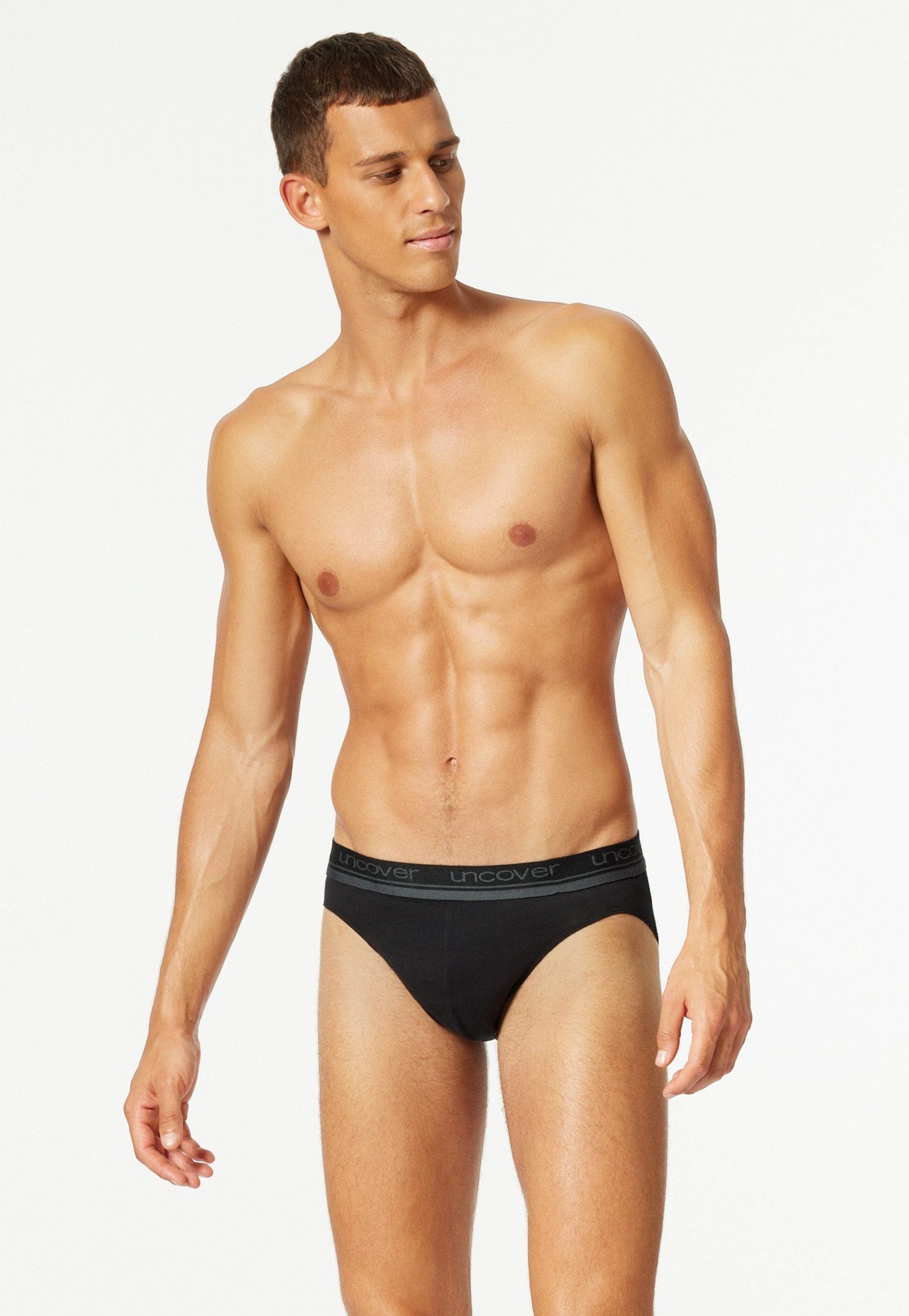uncover by SCHIESSER Rio-slip UNCOVER Cotton elastisch, sportieve look, zonder opening, logoband (Set van 3)
