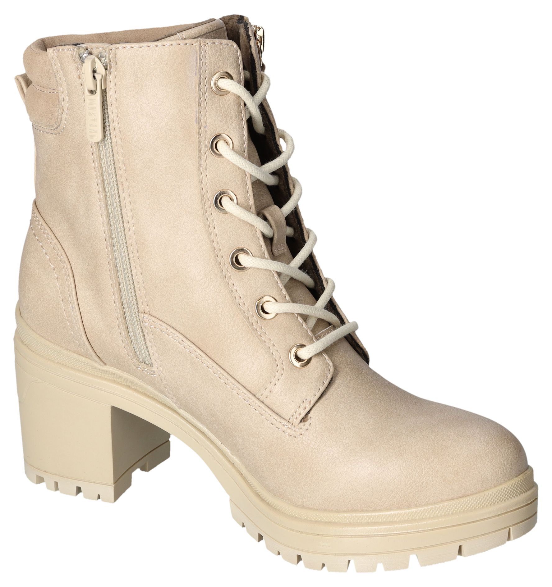 Mustang Shoes Laarsjes , veterschoenen, blokhak, trachtenenkellaars met ritssluiting