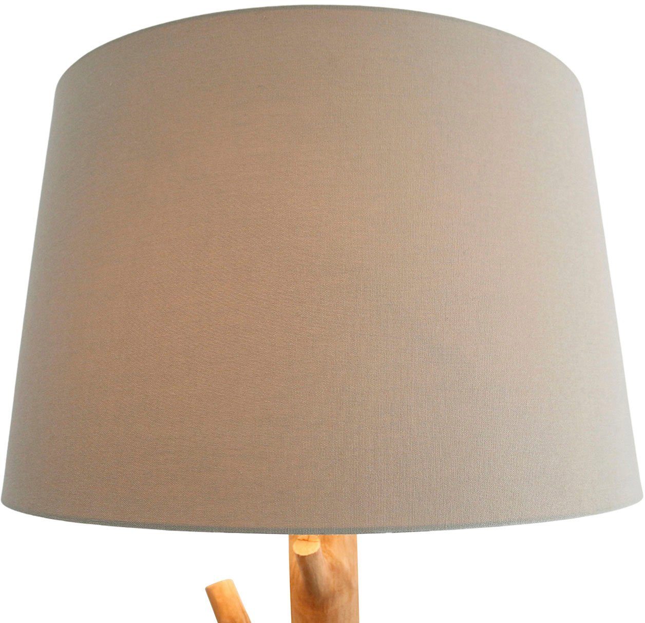 SalesFever Staande lamp Tahlia handgemaakt, met linnen kap (1 stuk)