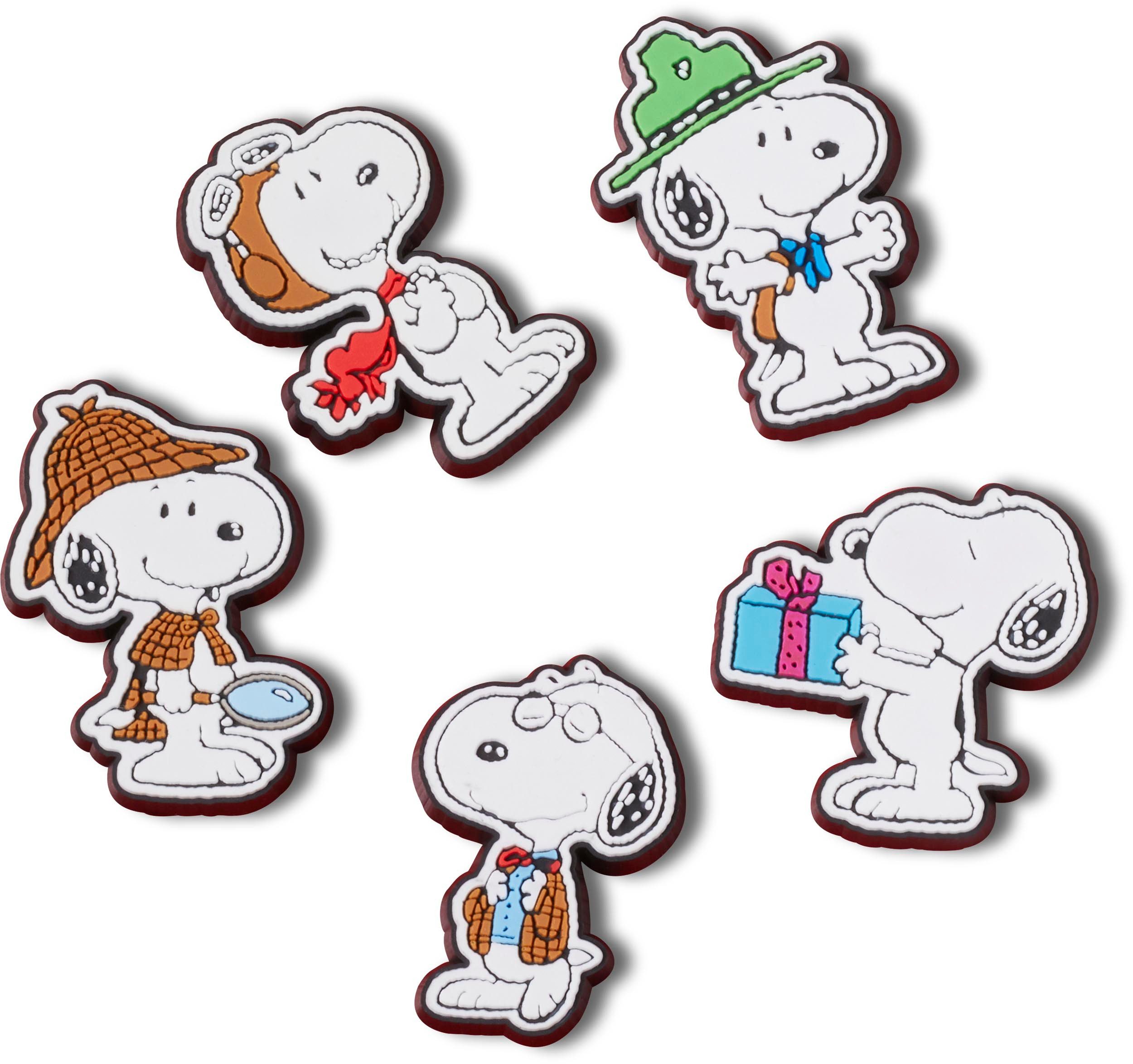 Crocs Schoenbutton Jibbitz™ Peanuts Charm, speld, set met Snoopy-motief (set, 5-delig, Geen...