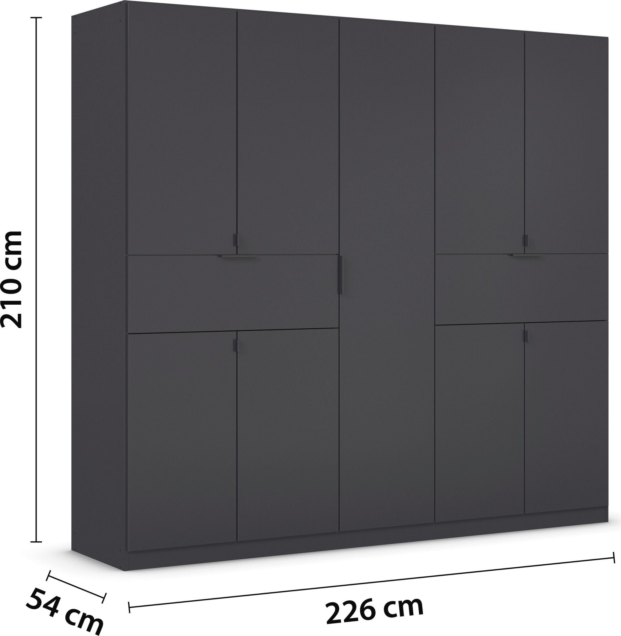 rauch Draaideurkast Kledingkast kast garderobe waskast TICAO met 2 ruime lades, veel opbergruimte made in germany