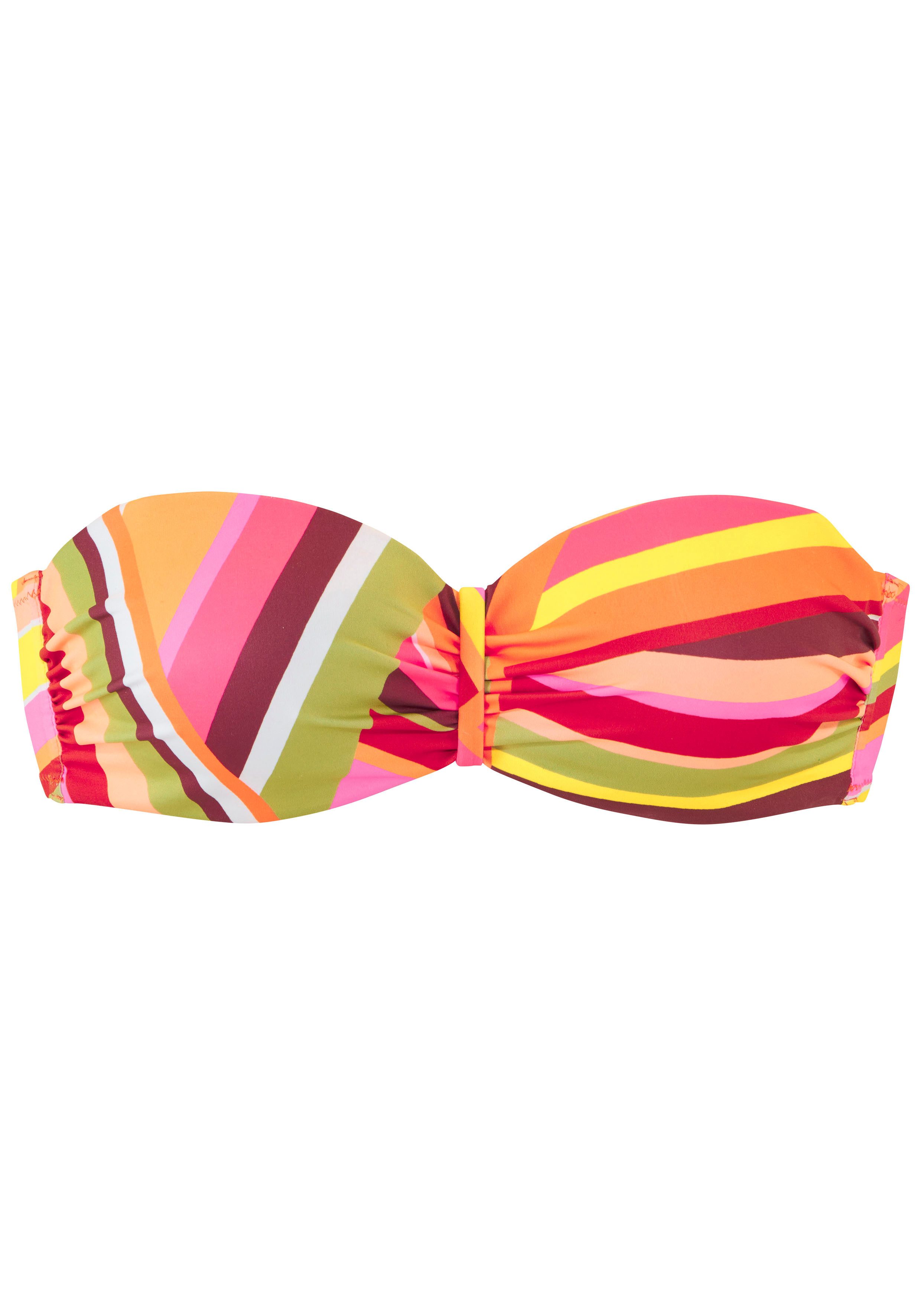 Bruno Banani Beugelbikini in bandeaumodel met grafische print