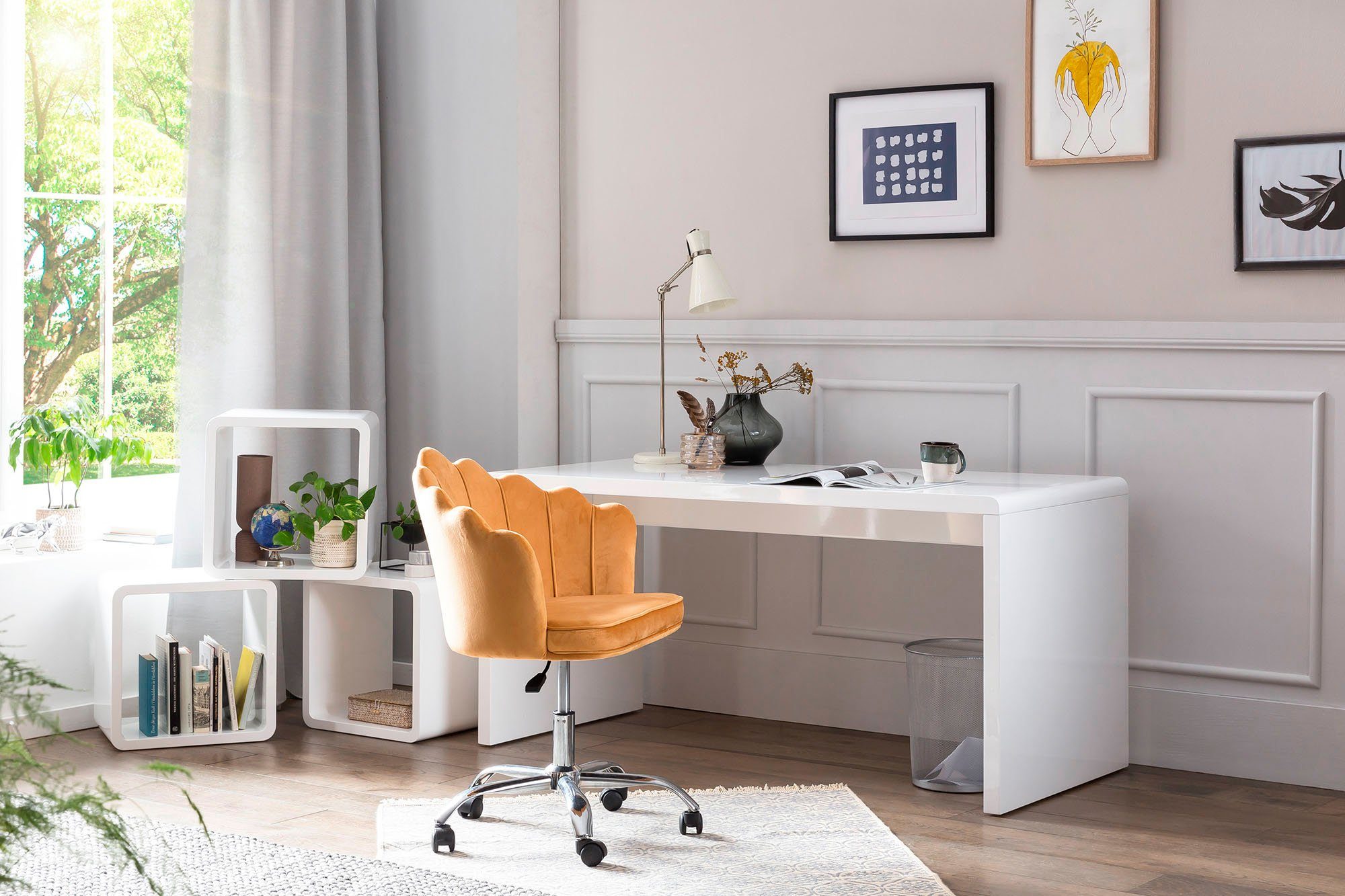 SalesFever Bureau Hoogglans-wit gelakt