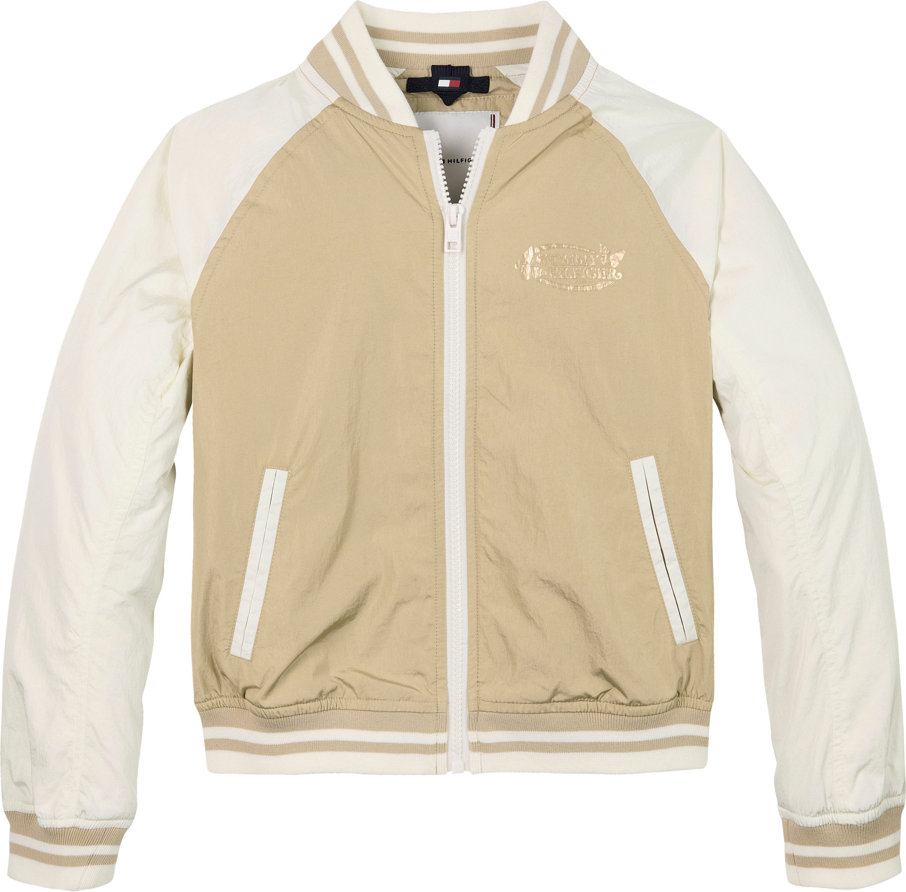 Tommy Hilfiger Blouson BUTTERFLY GRAPHIC BOMBER JACKET voor kinderen tot 16 jaar, met glanzende vlinderprint