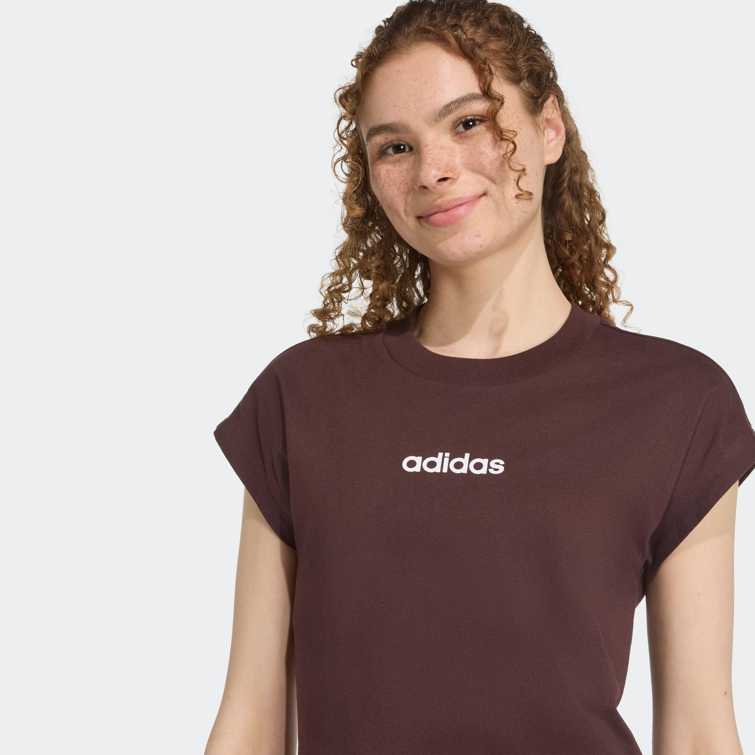 adidas Sportswear T-shirt W LIN SJ T Basic T-shirt van zacht materiaal