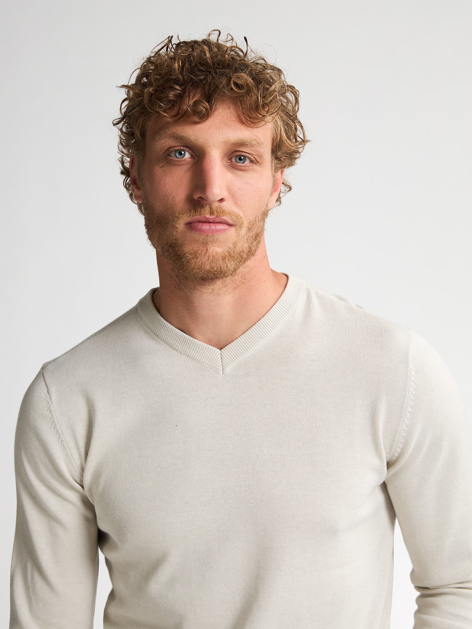 Petrol Industries Trui met V-hals V-Neck Basi Materiaalmix met katoenpercentage