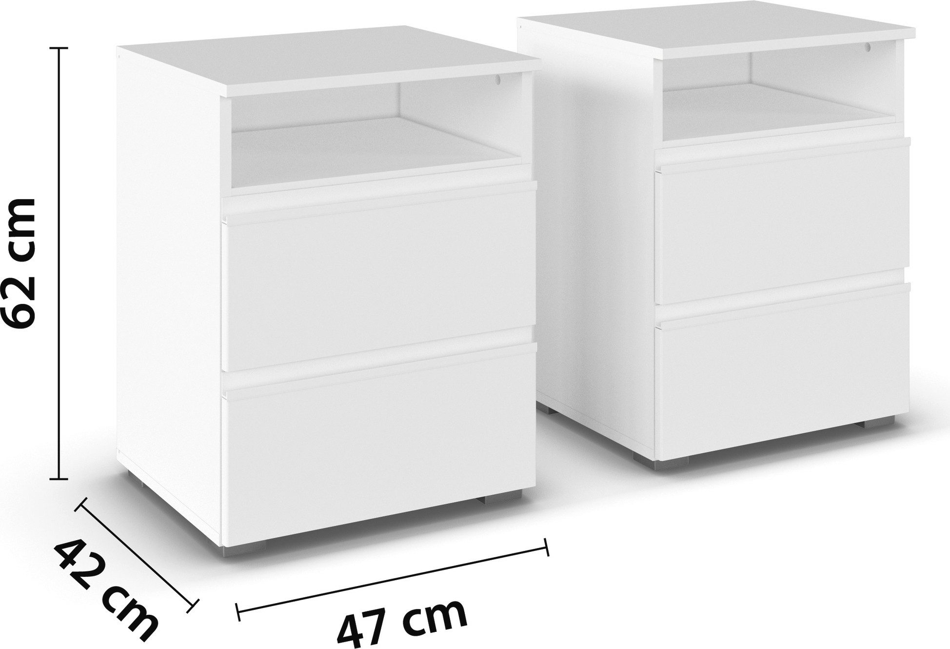 rauch Nachtkastje Set (2-delig) Nachtkastje Nachtconsole Commode JOEL
