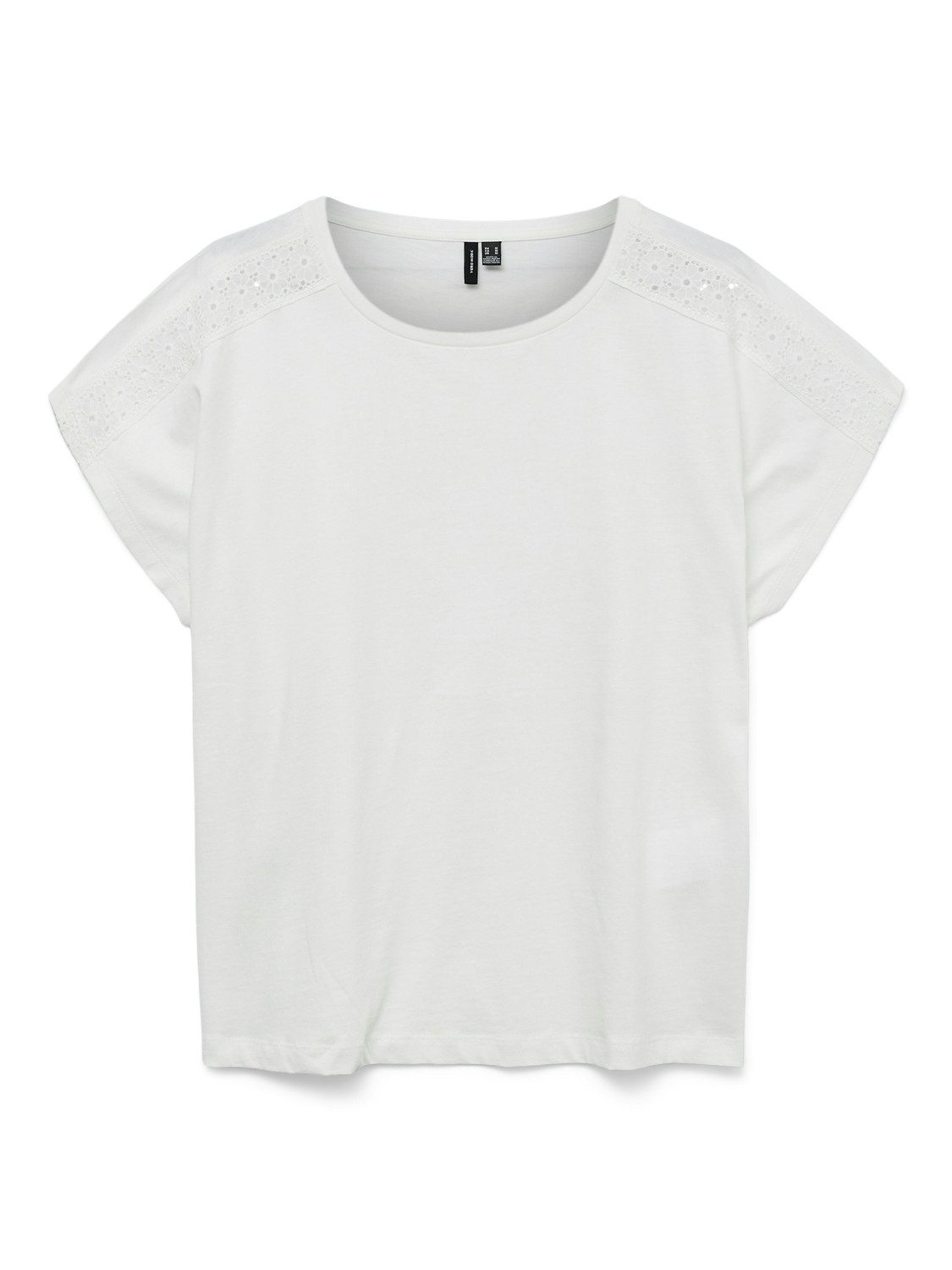 Vero Moda Shirt met korte mouwen VMEMMY SS LACE TAPE TOP JRS GA NOOS