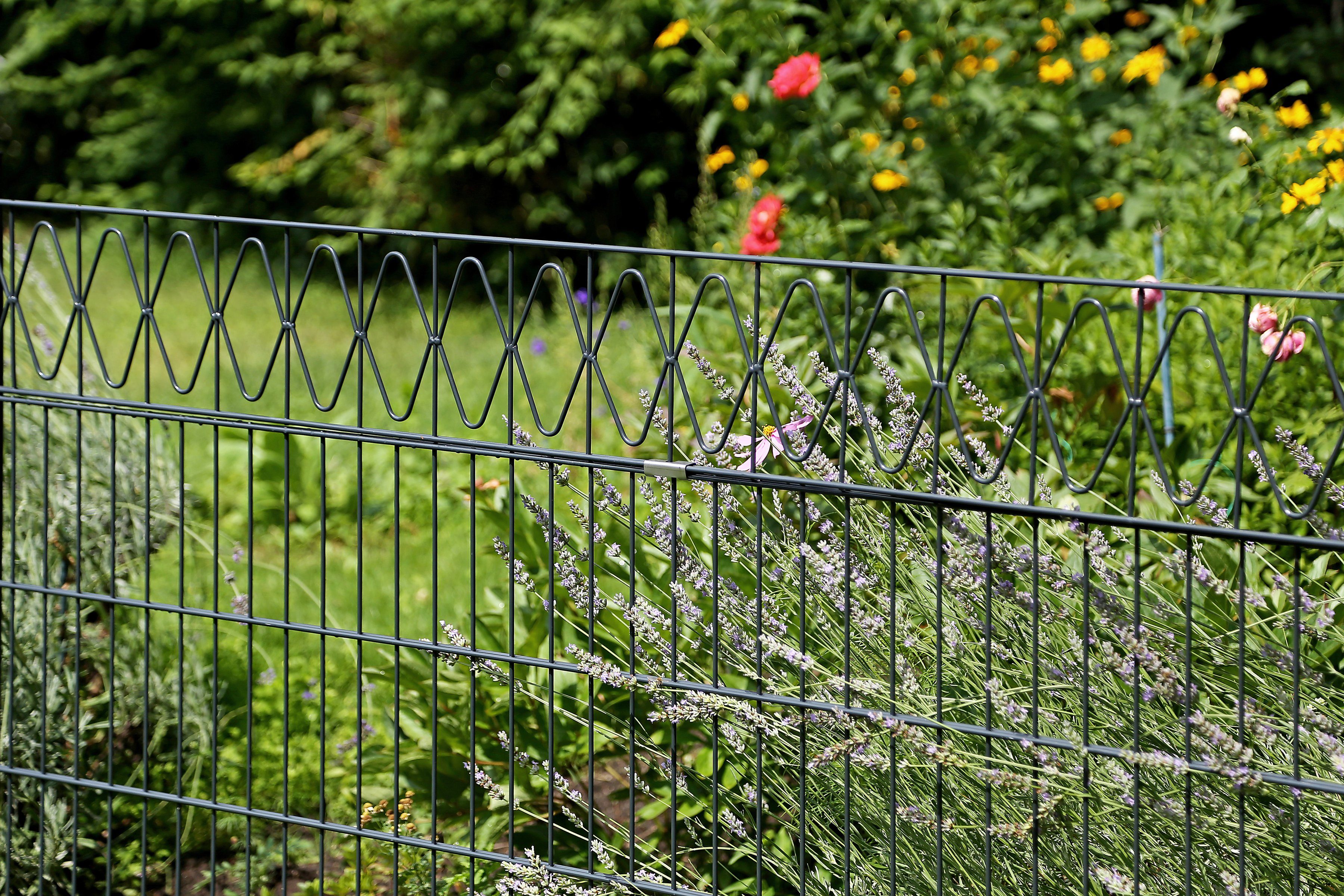 GAH Alberts Dubbelstaafmat hekwerk Eleganz antraciet, hoogte: 100-160cm, totale lengte: 10-20m, voor plaatsing in beton (set)