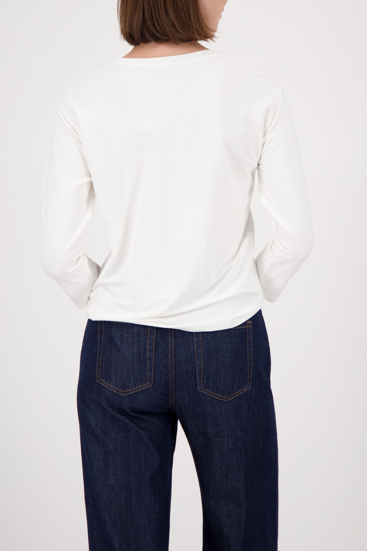 Monari Shirt met 3/4 mouwen Shirt zwaan Regular fit met ronde hals