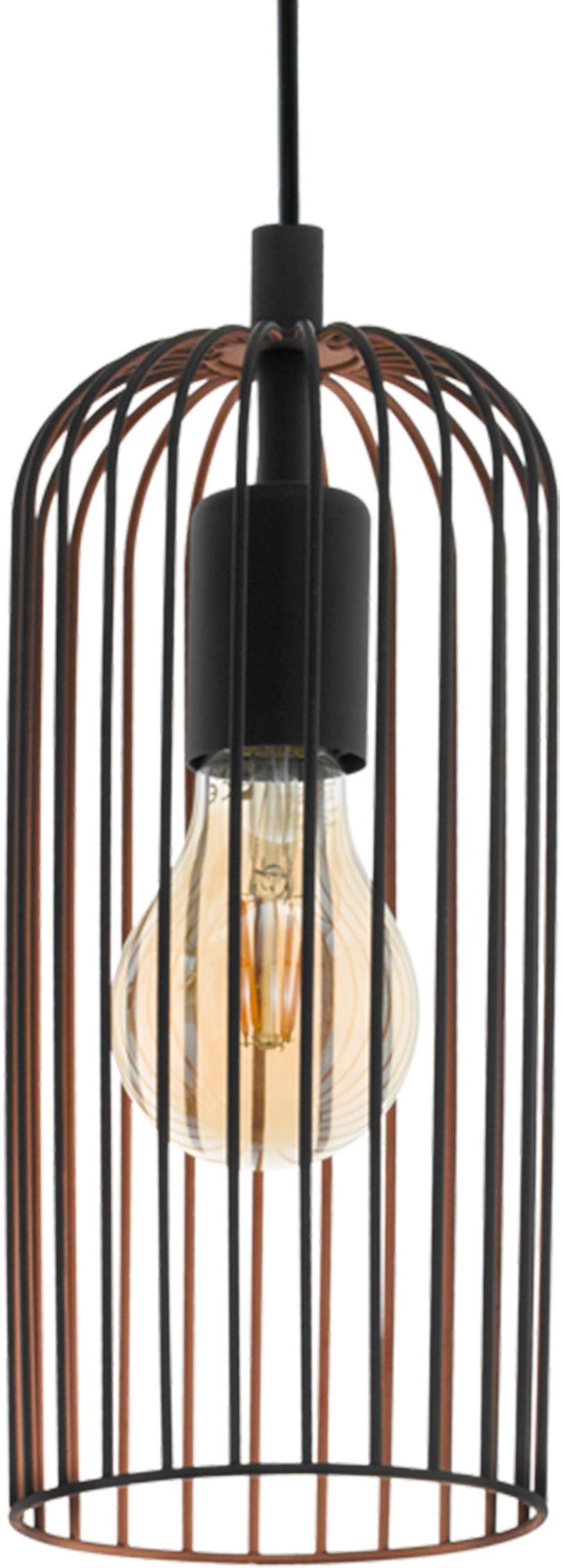 EGLO Hanglamp ROCCAMENA Vintage hanglamp, retro, hanglamp, lamp, fitting: E27 hanglampen zwart