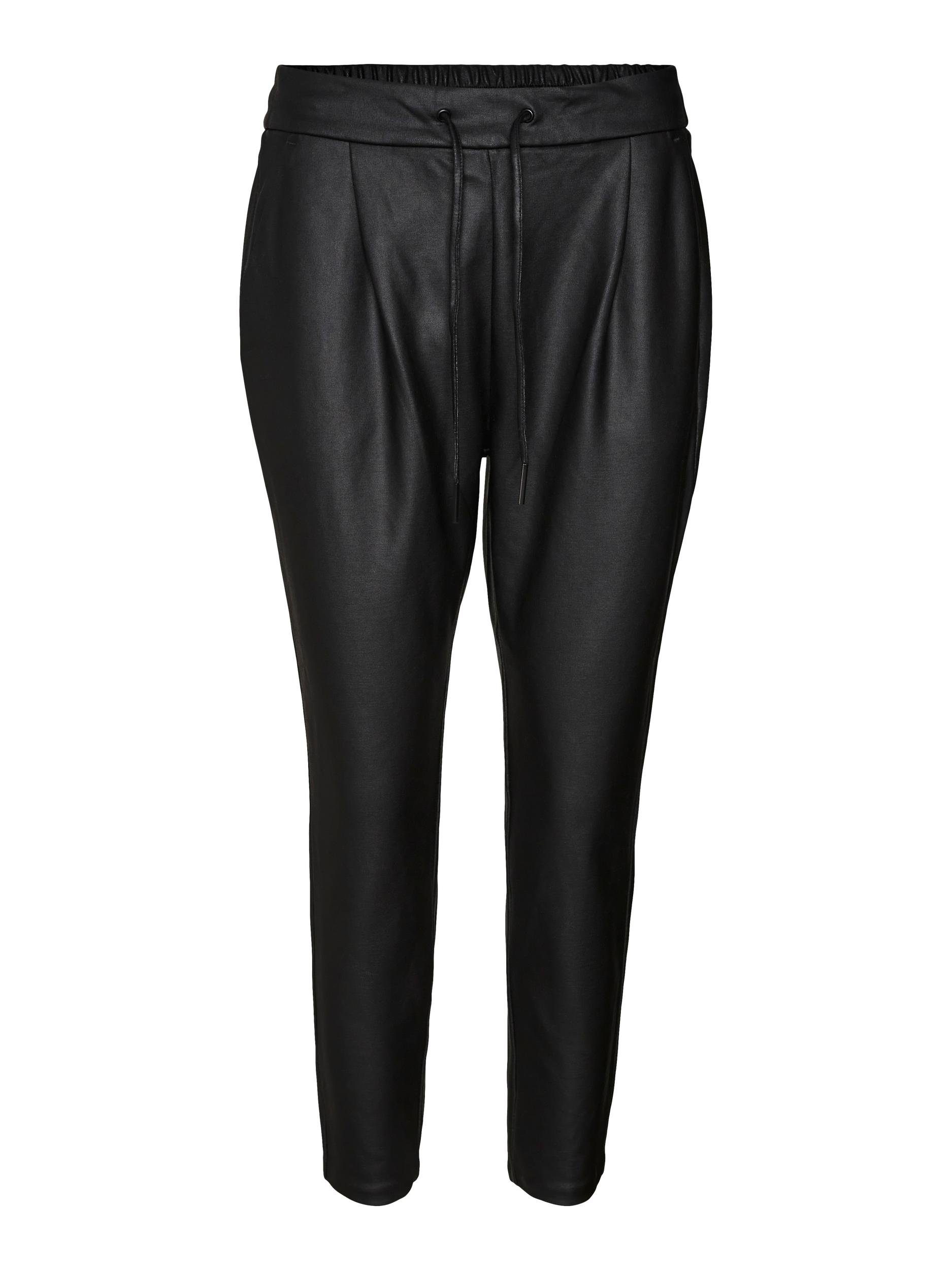 Vero Moda Imitatieleren broek VMEVA MR LOOSE STRING COATED PNT