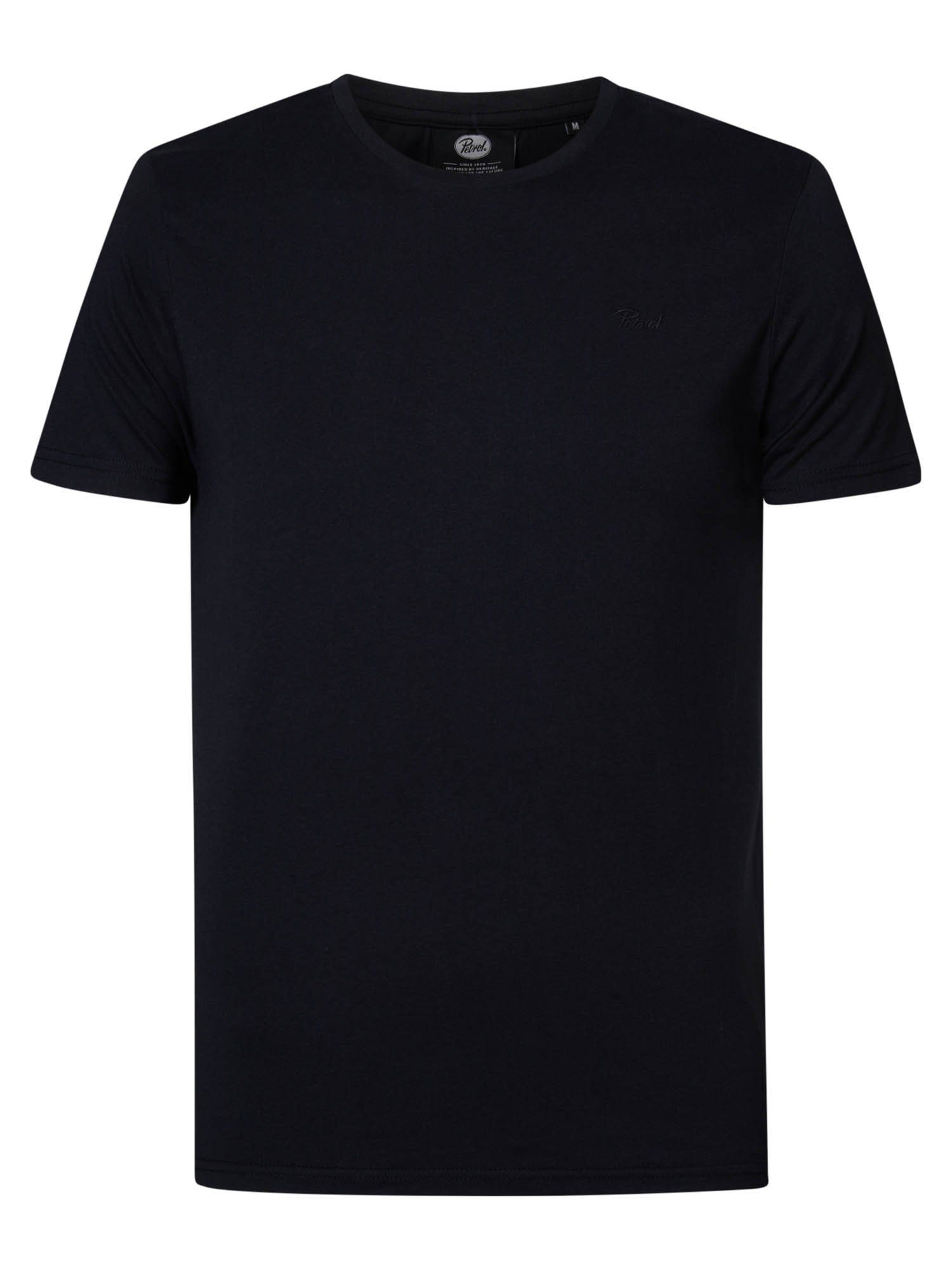 Petrol Industries Shirt met ronde hals heren ronde hals maat XXL zwart