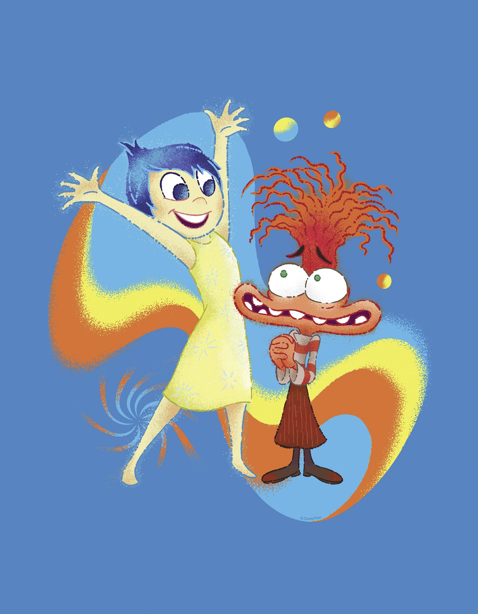 Komar Artprint op linnen Disney and Pixar Inside Out Think Positive 300 x 280 cm (breedte x hoogte) - behang, vlies, woonkamer, slaapkamer (1 stuk)