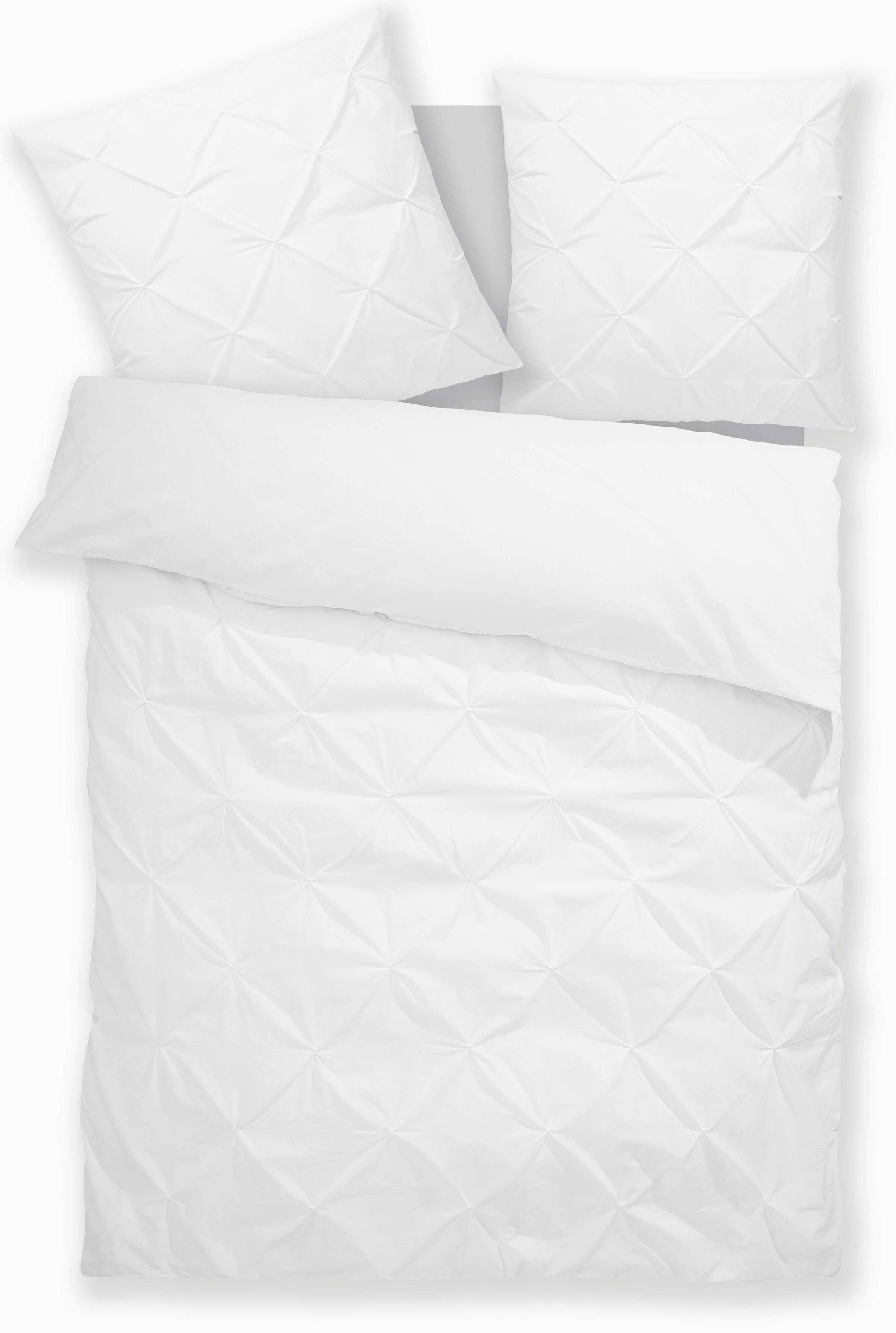 Home affaire Overtrekset Elliant in formaat 135 x 200 of 155 x 220 cm Dekbedovertrek van katoen, elegante dekbedovertrek met hoog-laag structuur (2-delig)