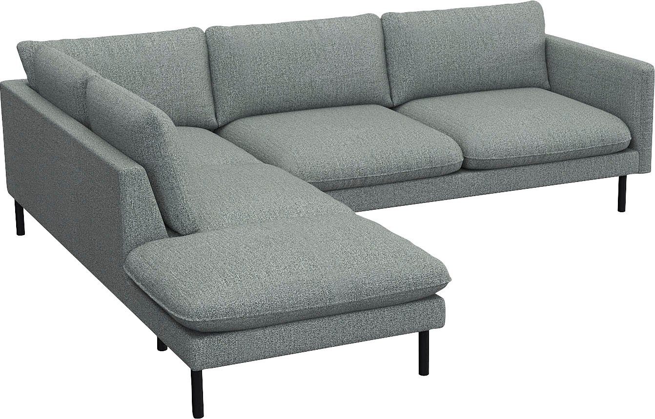 FLEXLUX Hoekbank Bolzano designbank, comfortabel door koudschuim in de zitting, L-vorm