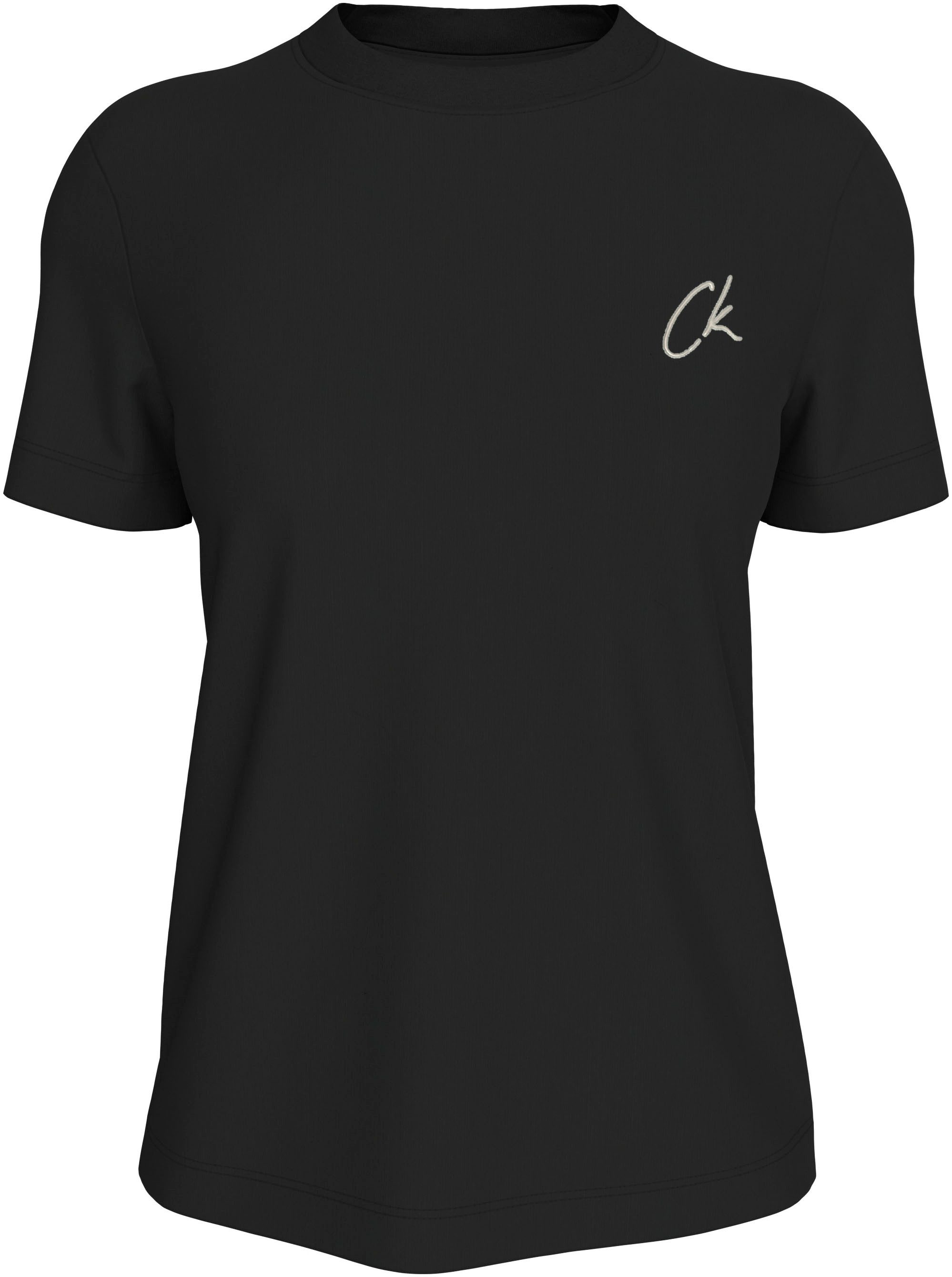 Calvin Klein Jeans Plus T-shirt Plus Embroidered CK Regular Tee in grote maten met logo-borduurwerk