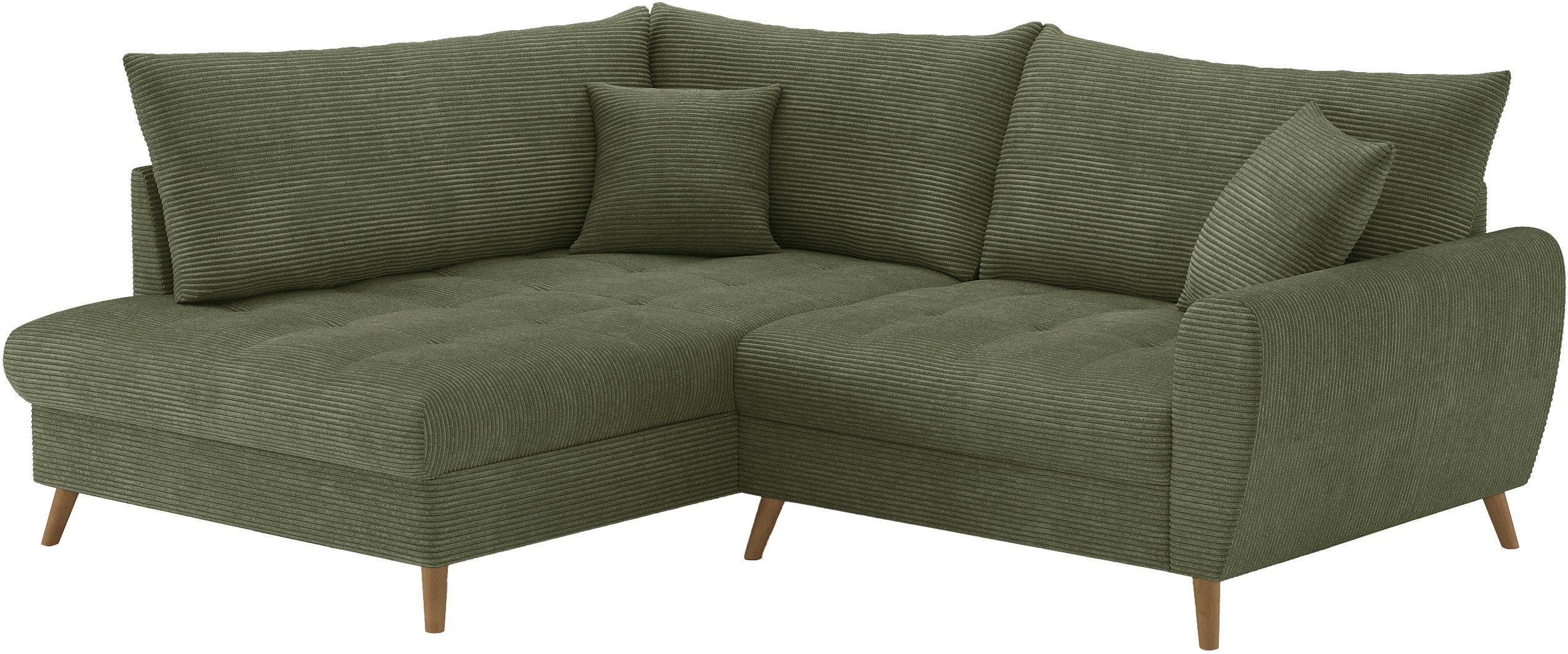 Mr. Couch Hoekbank Blackburn II, L-vorm Met koudschuimvering tot 140 kg belastbaar groen, hoekbanken, Ottomane links