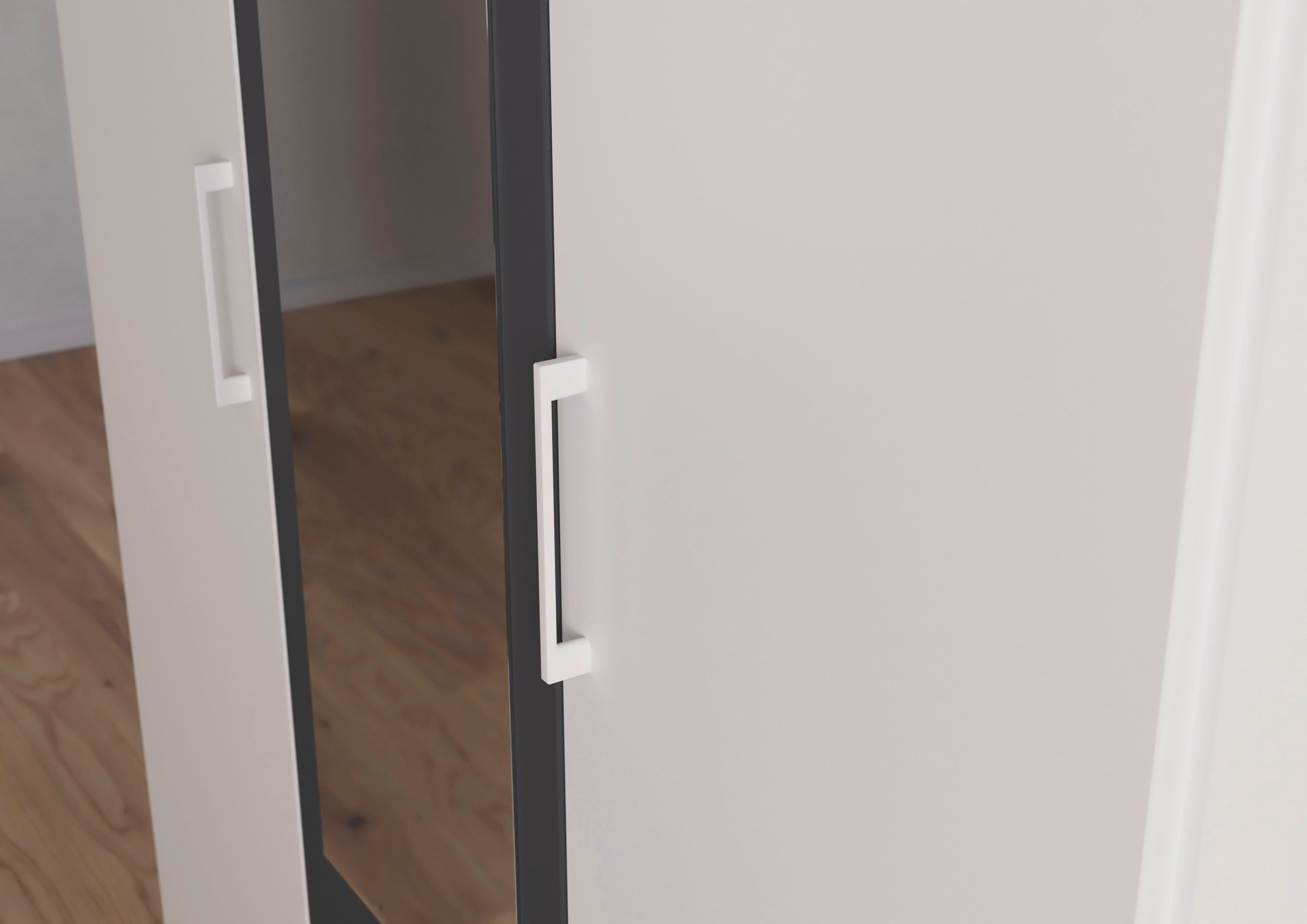 rauch Draaideurkast Kledingkast garderobe KREFELD optioneel met spiegel met 3 greepvarianten, incl. praktische lades made in germany