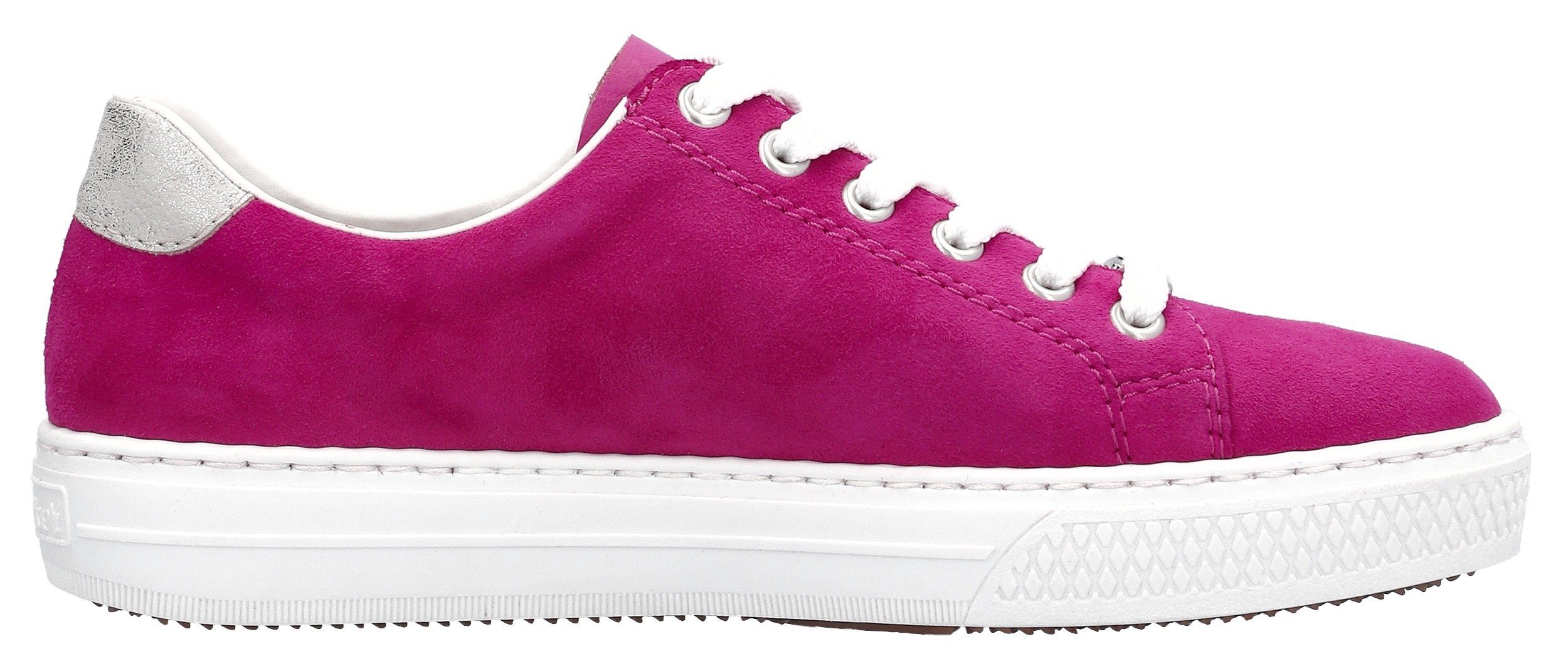 Rieker Plateausneakers met zachte memosoft-binnenzool, vrijetijdsschoen, lage schoen, veterschoen