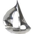 gilde deco-object sculptuur zeil-boot, zilver van metaal, maritiem, te bestellen in 2 maten, woonkamer (1 stuk) zilver