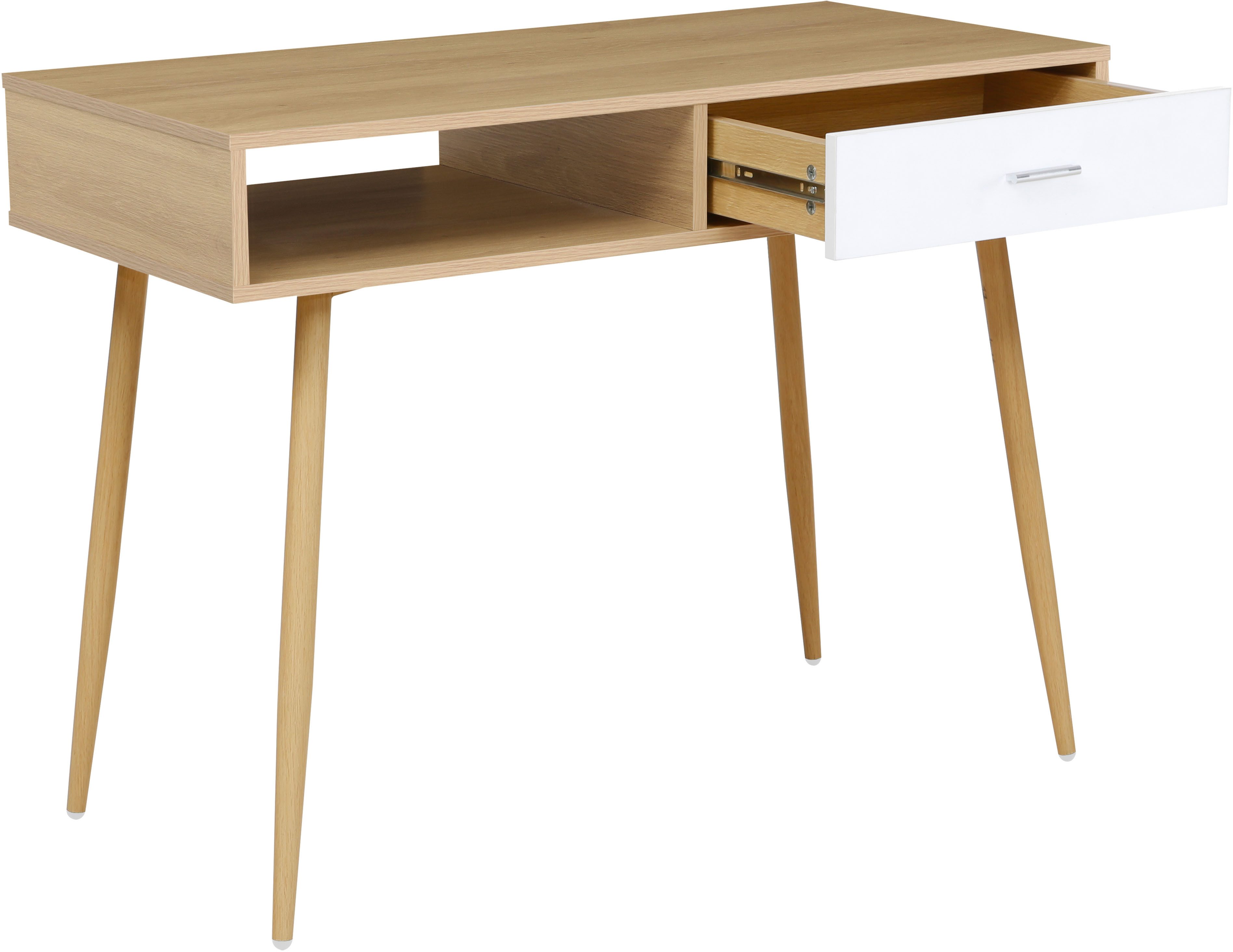 INOSIGN Bureau Tuuri in scandi-look, 1 lade met metalen handvat, abs-randen, breedte 100 cm