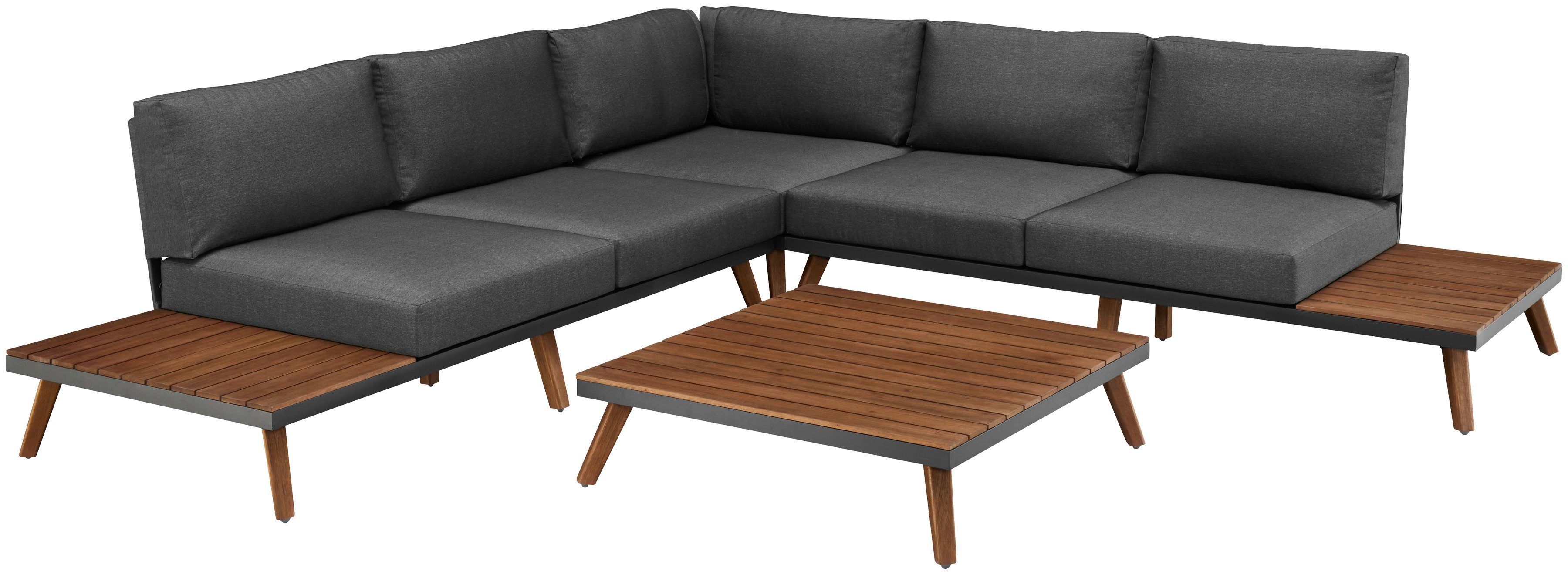 MERXX Tuinset Athene Aluminium frame met acaciahout, FSC 100% (15-delig)