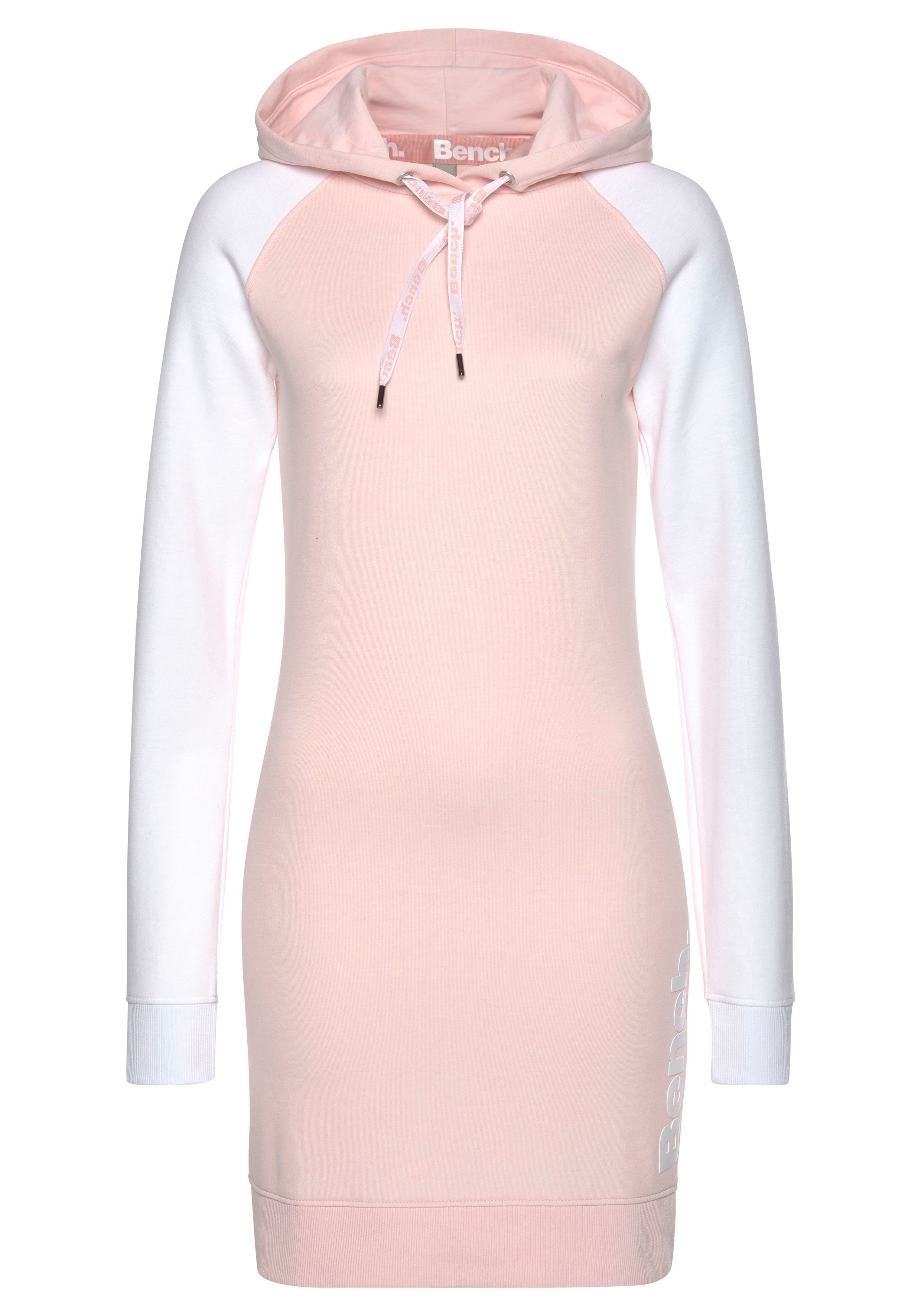 Bench. Loungewear Sweatjurk met capuchon en contrastkleurige mouwen