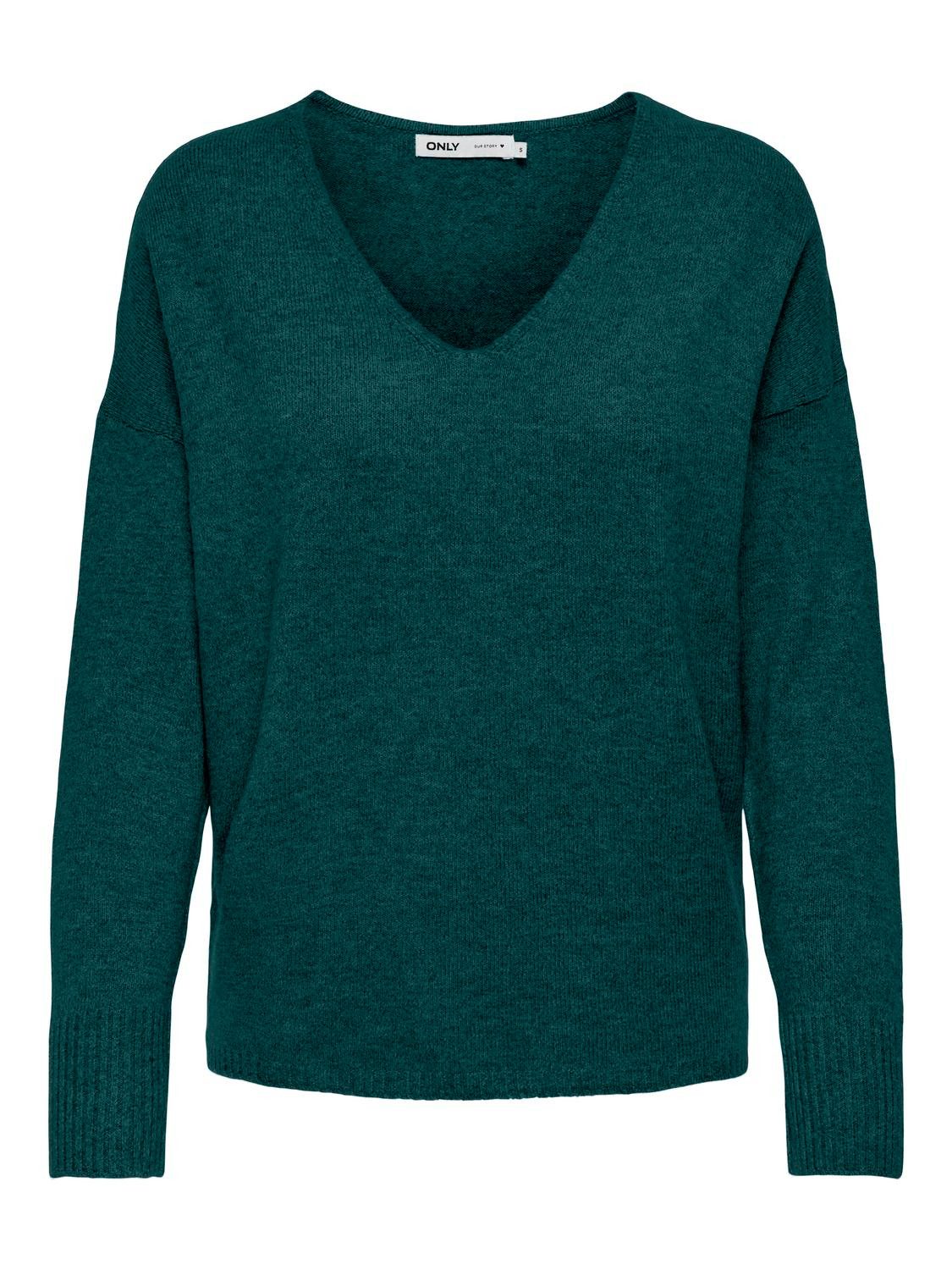 Only Trui met V-hals ONLRICA LIFE L S V-NECK PULLO KNT NOOS