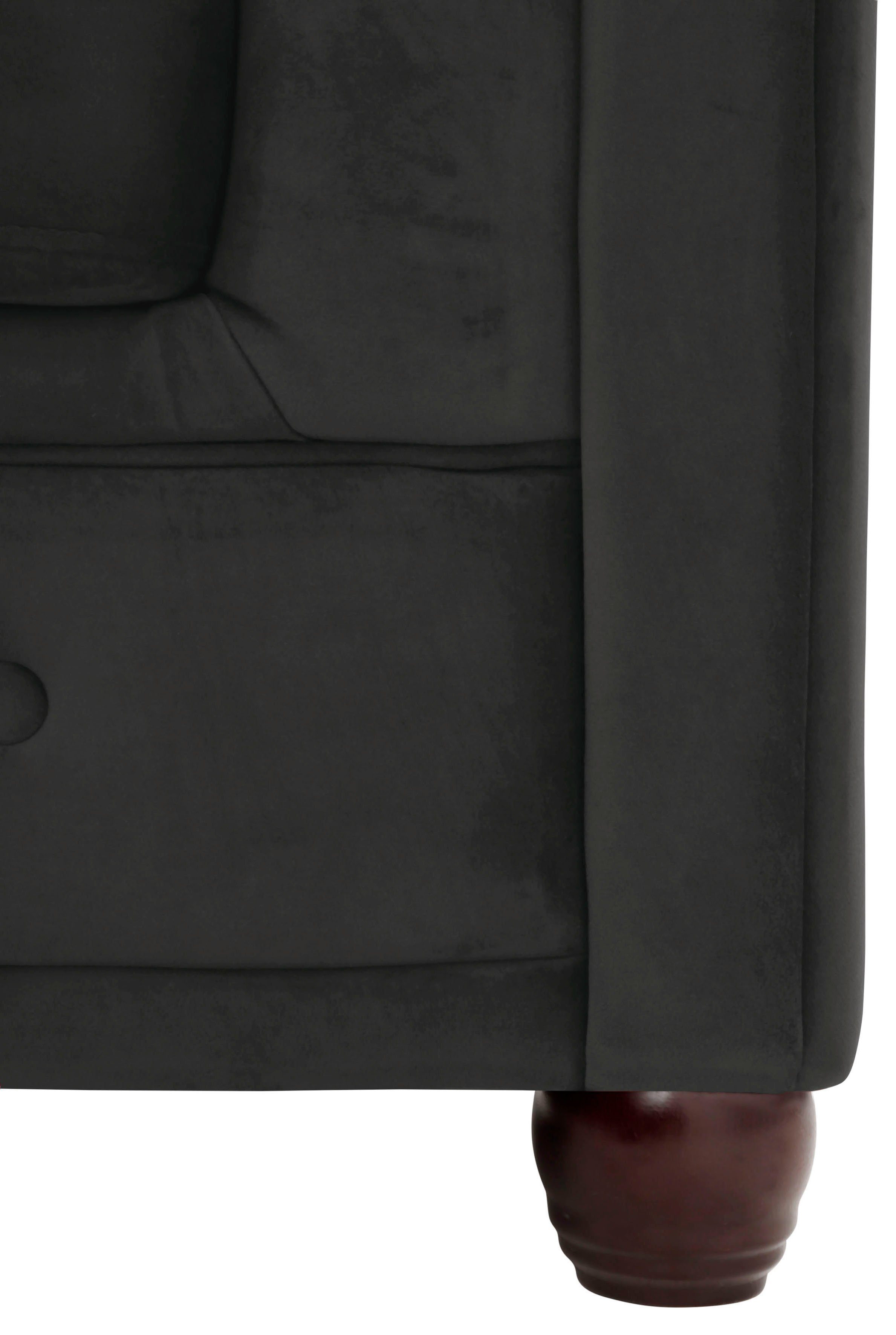 Home affaire Chesterfield-bank New Castle L-vorm hoogwaardige capitonnage in chesterfield-design, bxdxh: 255(171x72)