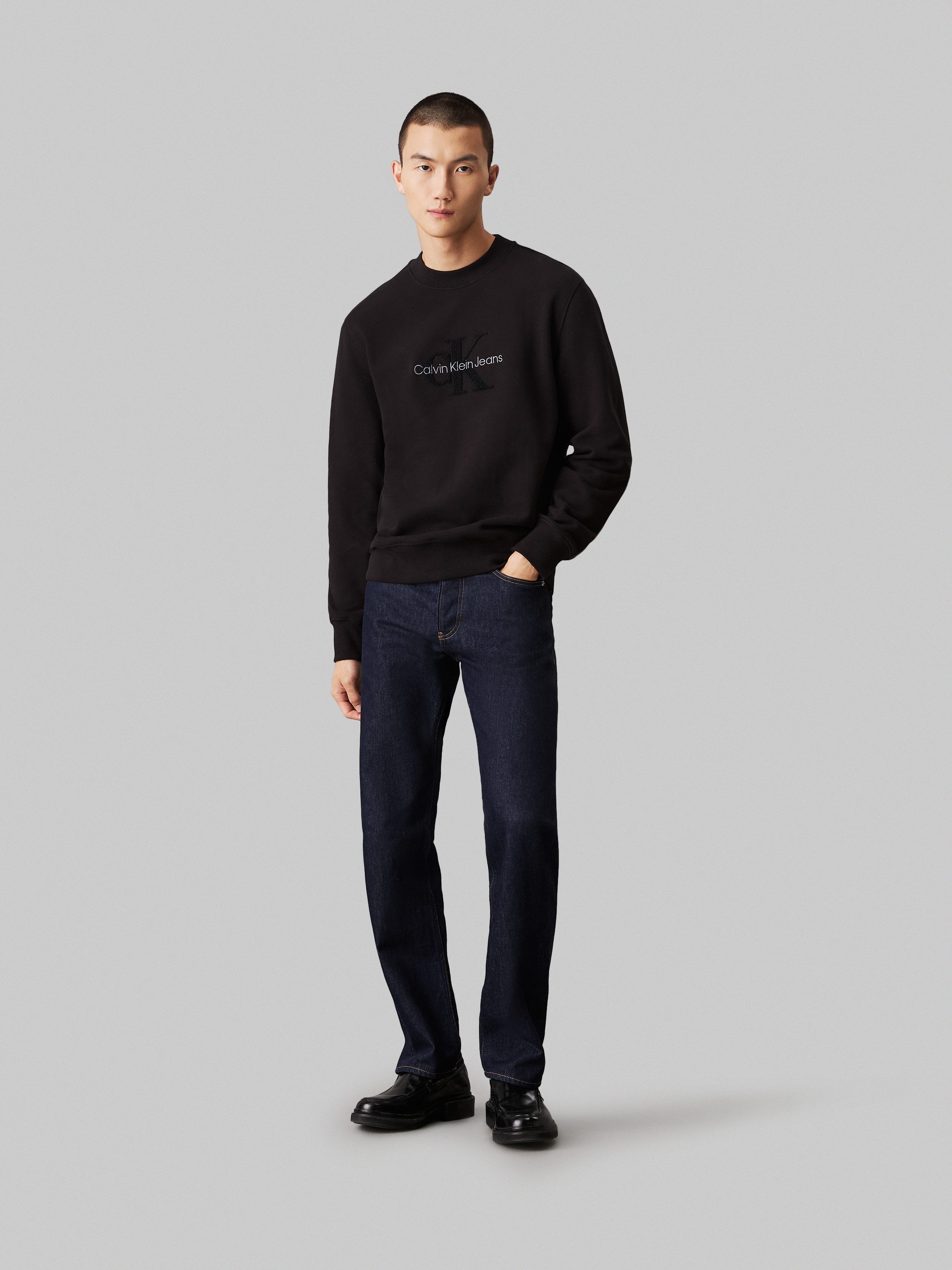 Calvin Klein Sweatshirt CHENILLE MONOLOGO CREW NECK