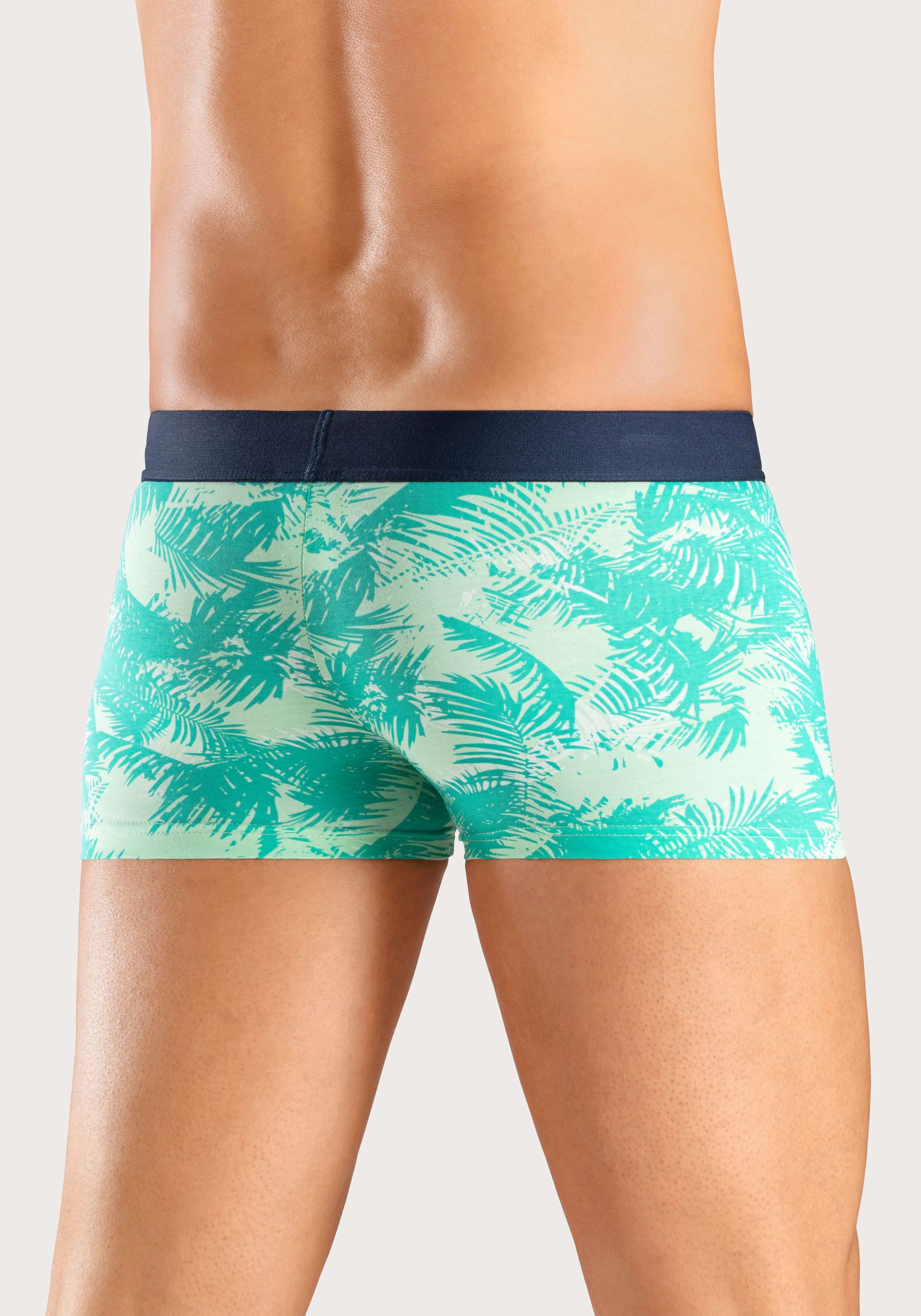 Bruno Banani Boxershort voor heren met palmprint en effen van katoenmix (4 stuks Set van 4)
