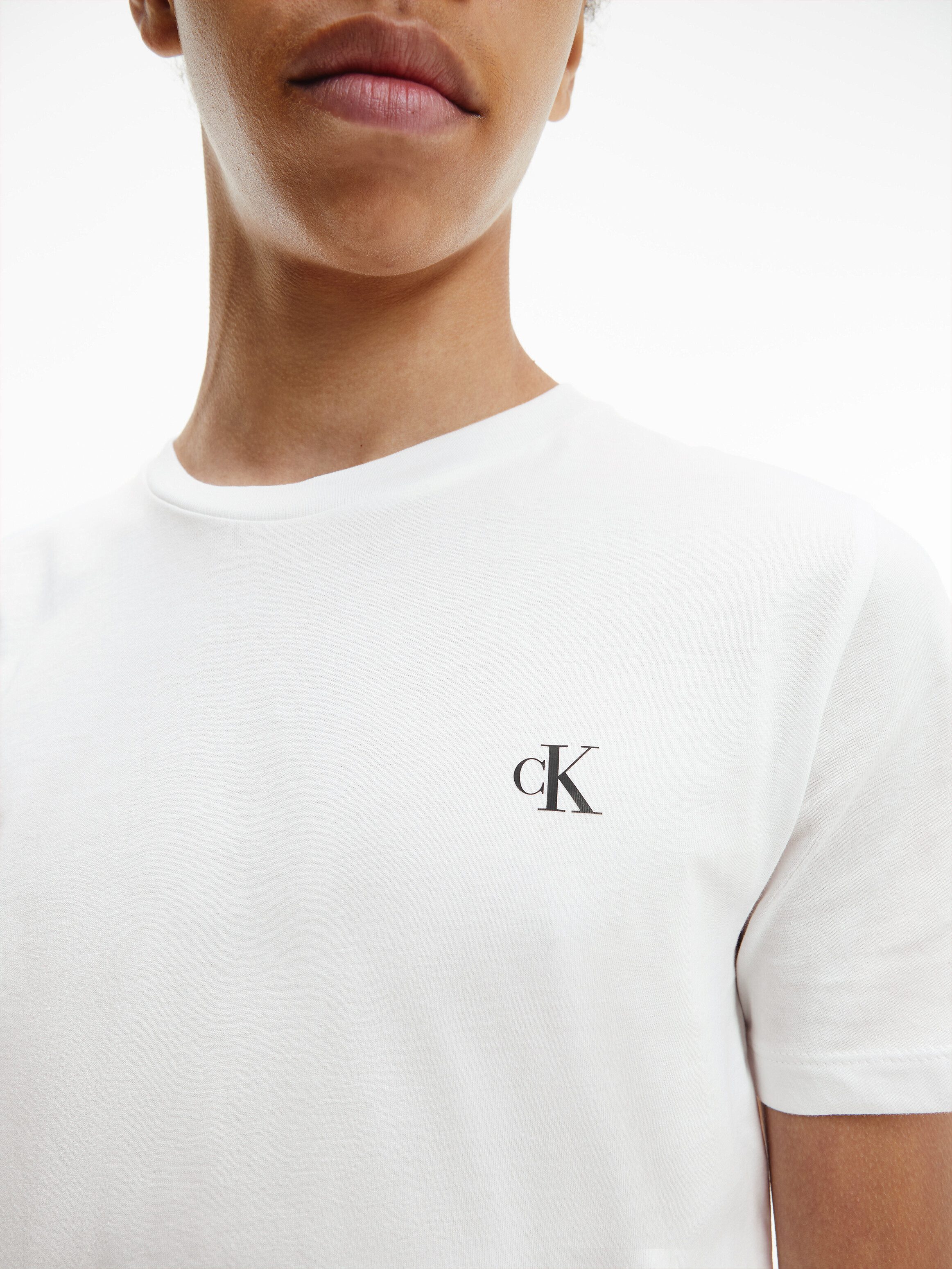 Calvin Klein T-shirt 2-PACK MONOGRAM TOP voor kinderen tot 16 jaar met logo-opdruk (2-delig)