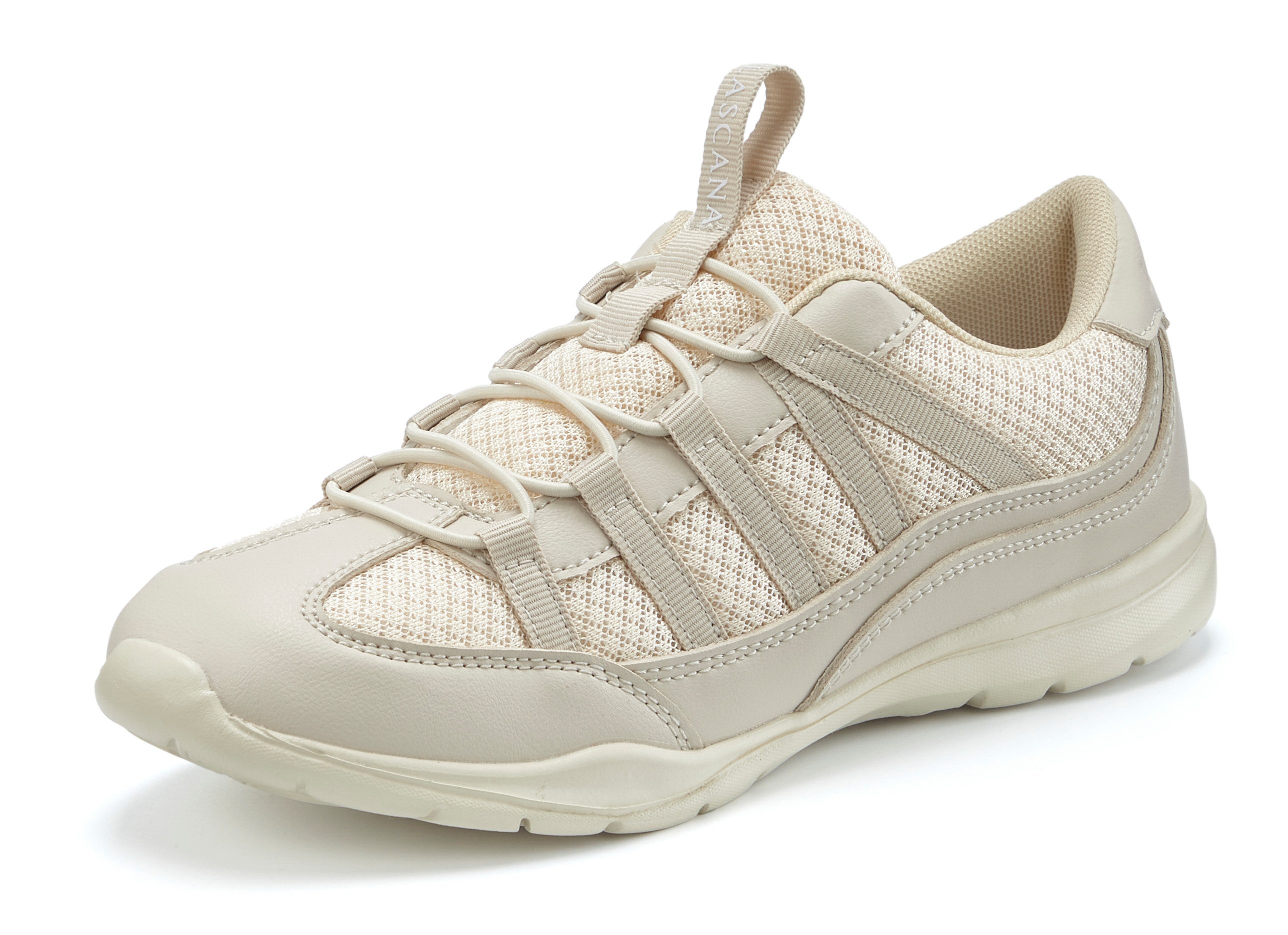 Lascana Sneakers Slip-On vrijetijdsschoen, lage schoen met elastische veters VEGAN