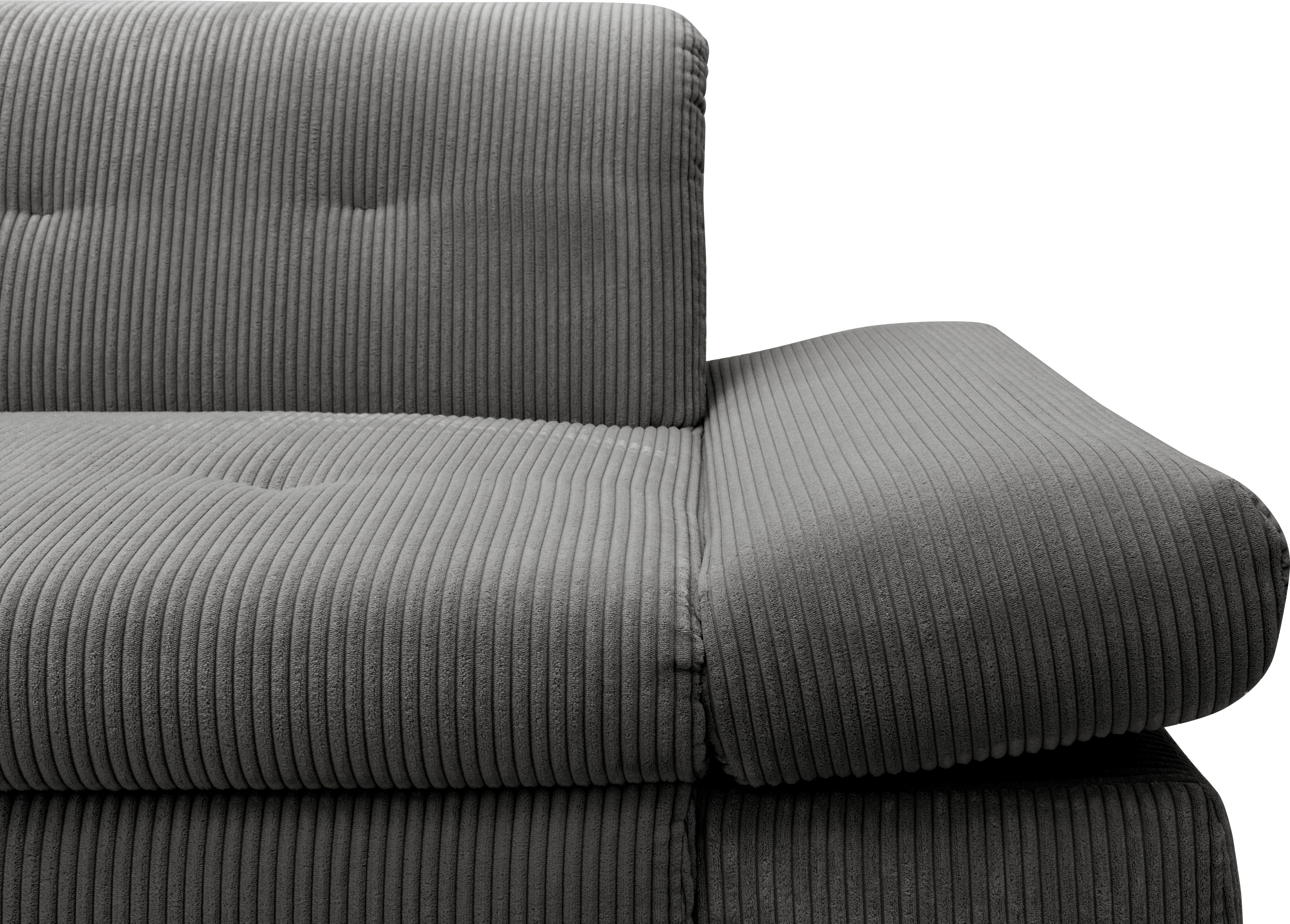 DOMO collection Hoekbank Moric bxdxh 300x172x80 cm, ook in cord, L-model XXL-formaat, optioneel ook met slaapbank functie en verstelling armleuning,