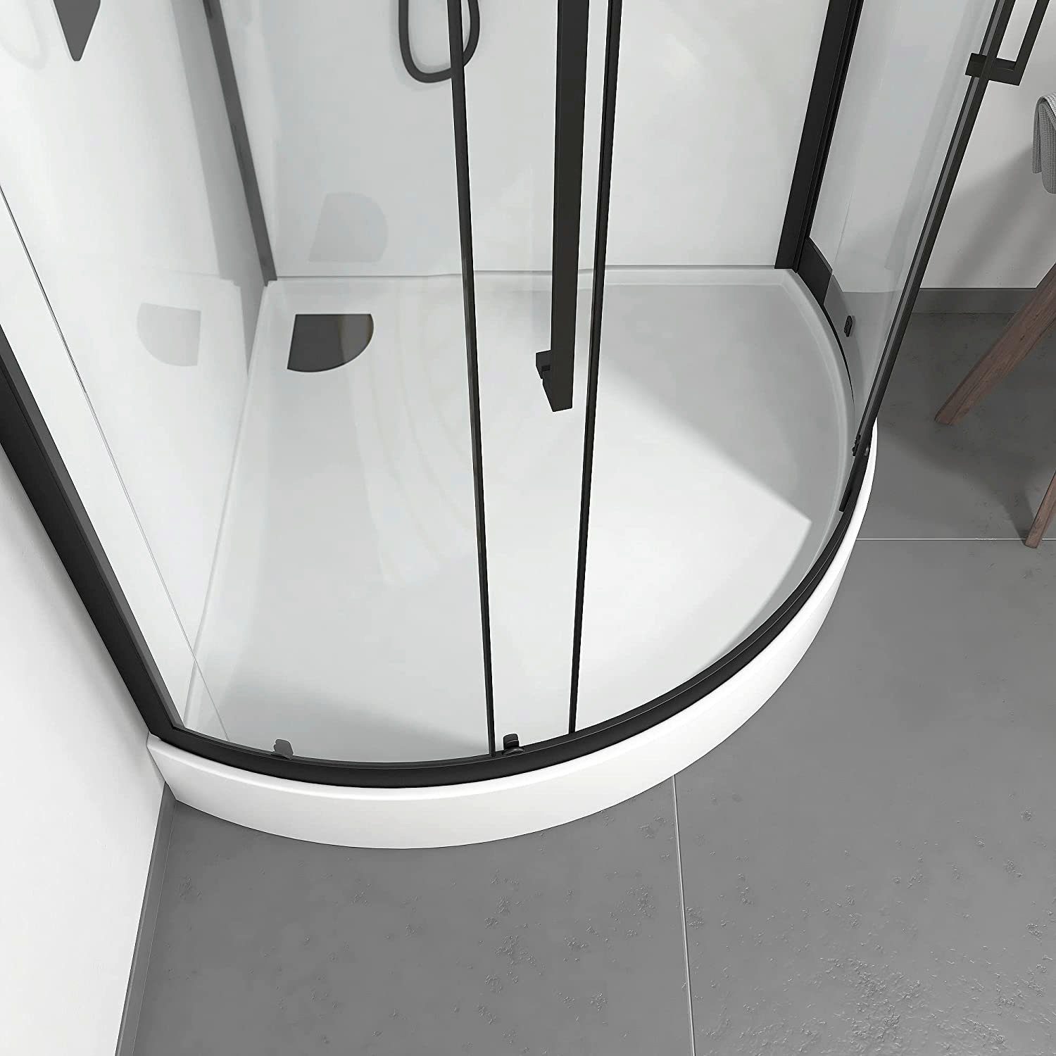 Marwell Complete douche White Round inclusief kranen, 90 cm x 90 cm