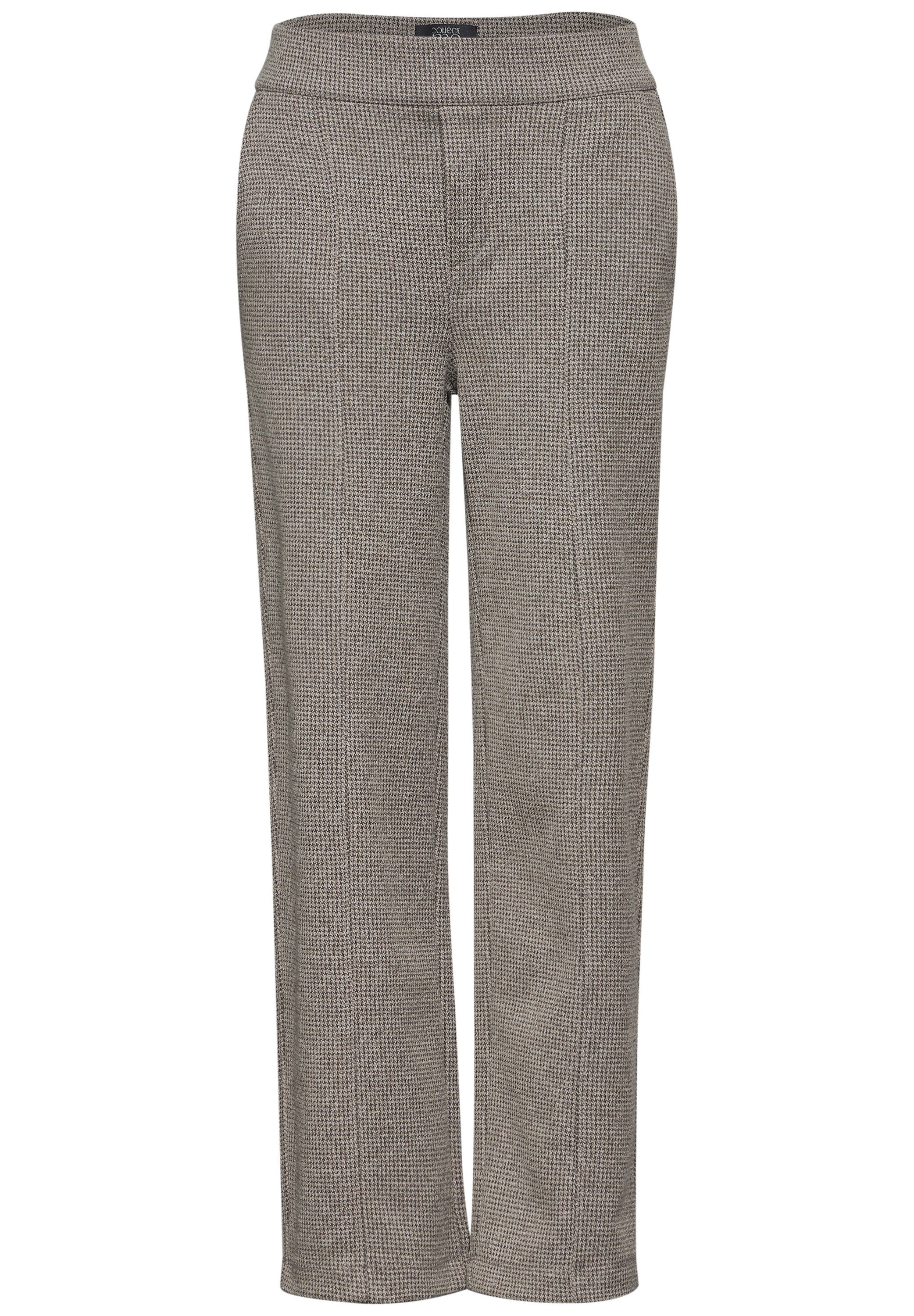 STREET ONE Stoffen broek LTD QR in jacquardlook met brede elastische band
