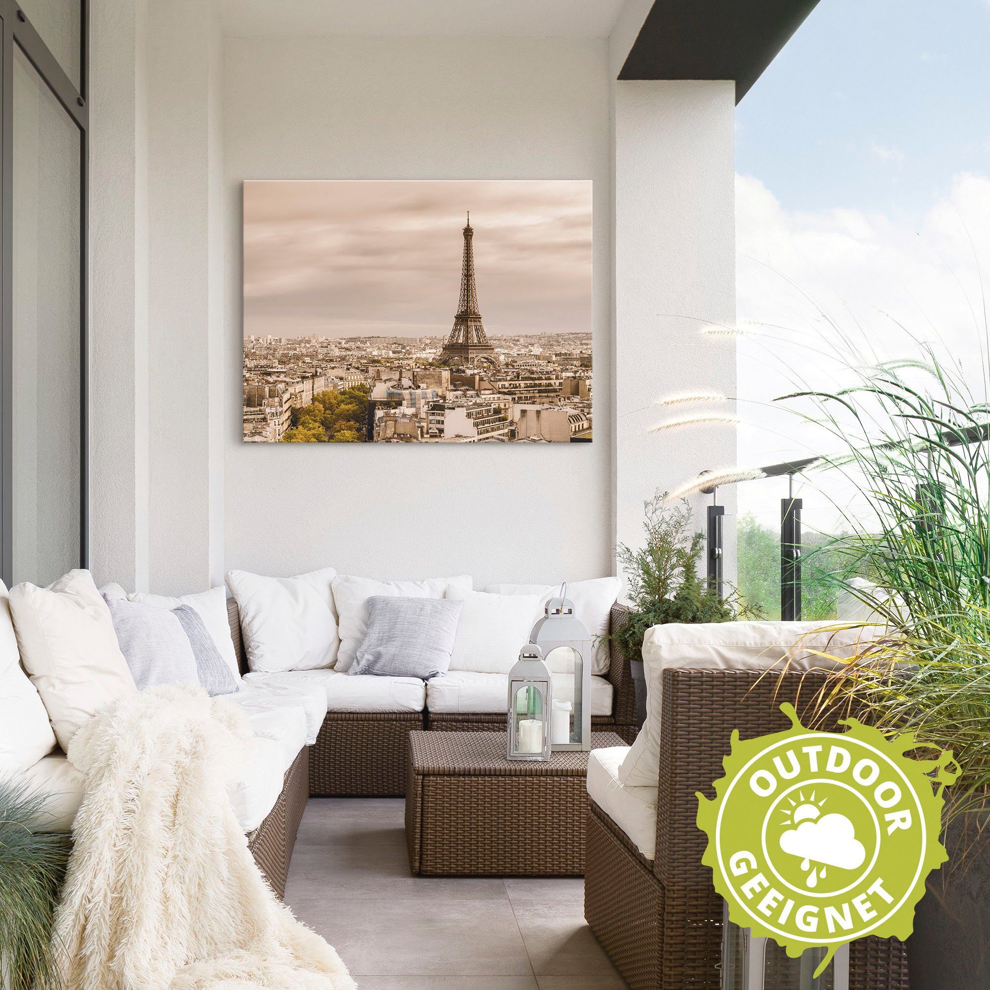 Artland Artprint Parijs Eiffeltoren I als artprint van aluminium, artprint op linnen, muursticker, verschillende maten