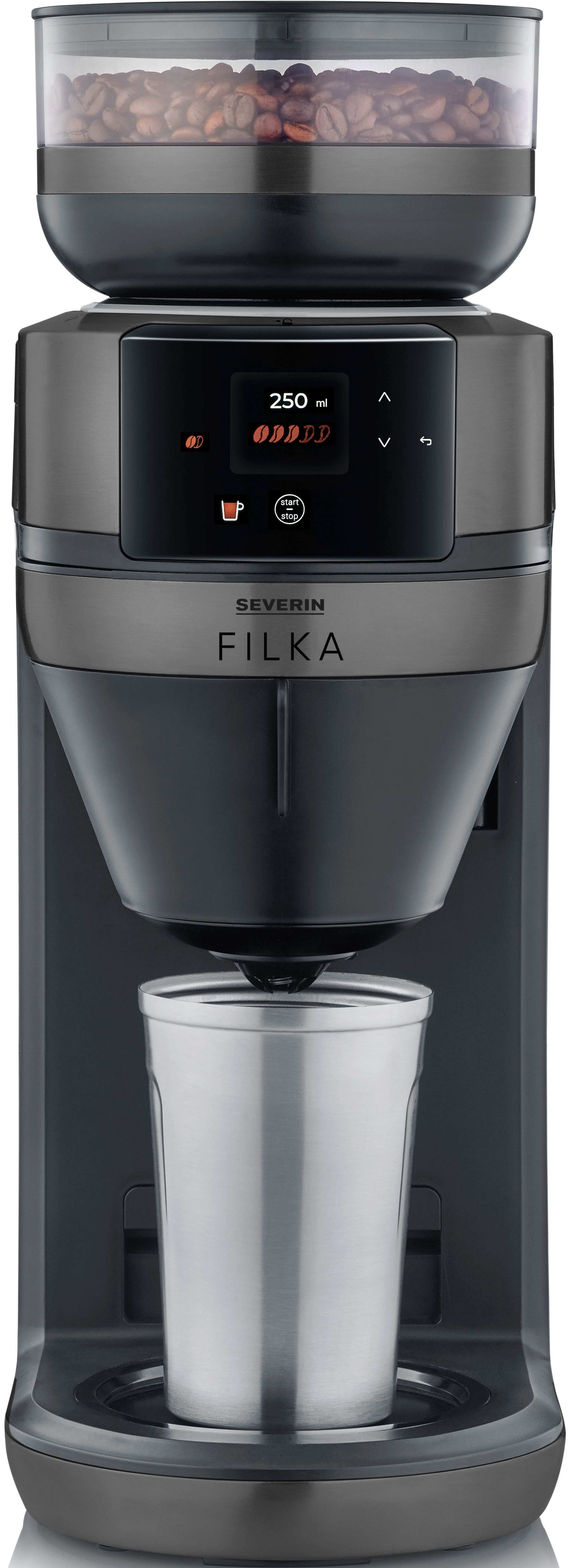 Severin Koffiezetapparaat met bonenmaler KA 4855 Filterkaffee-Vollautomat FILKA 2.0 Thermo